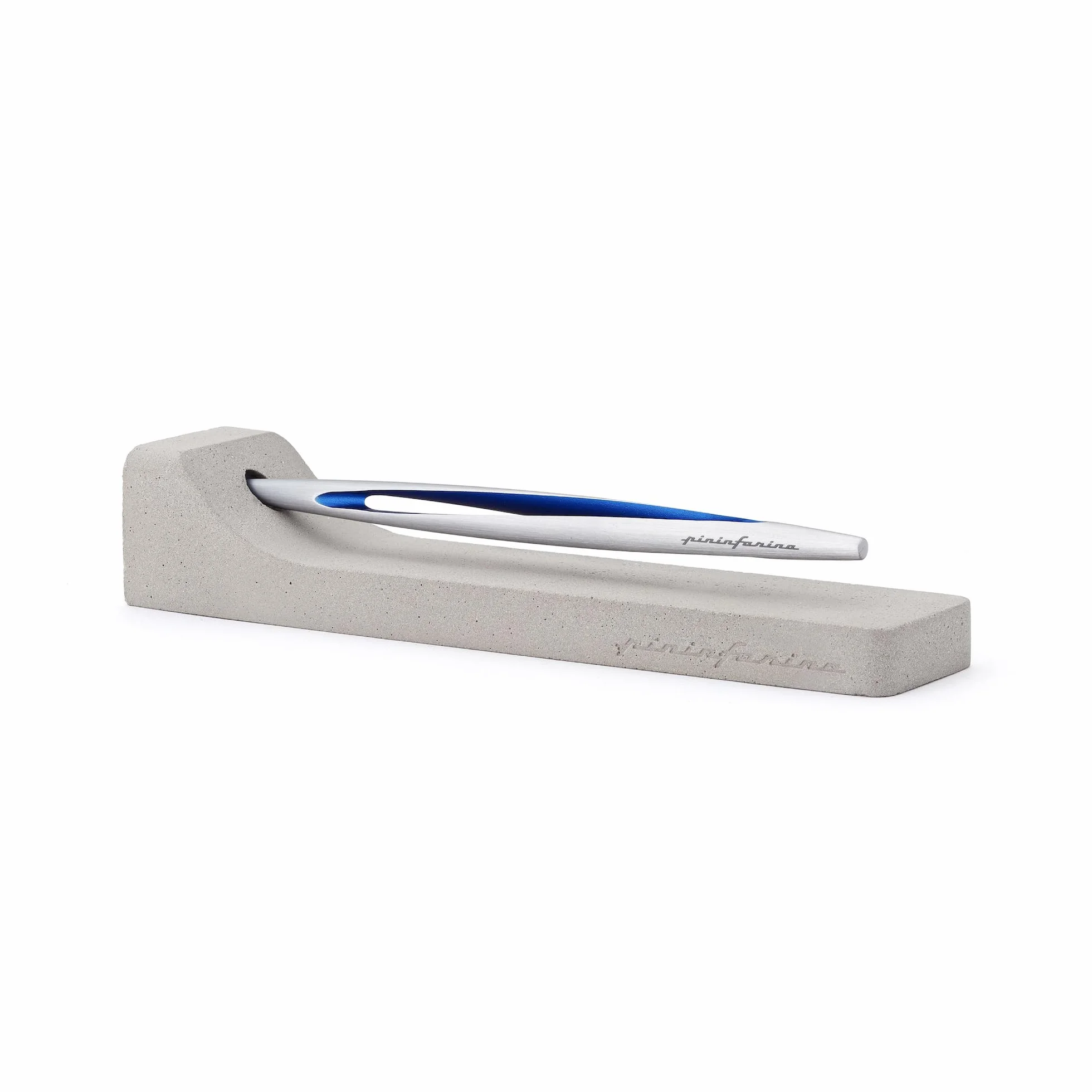 PININFARINA AERO | Stilo Ethergraf Design Italiano | Strumento da Scrittura Futuristico Made in Italy | Oggetto Design Lusso | Regalo Elegante | Materiali Aerospaziali e Supporto Cemento | Blu