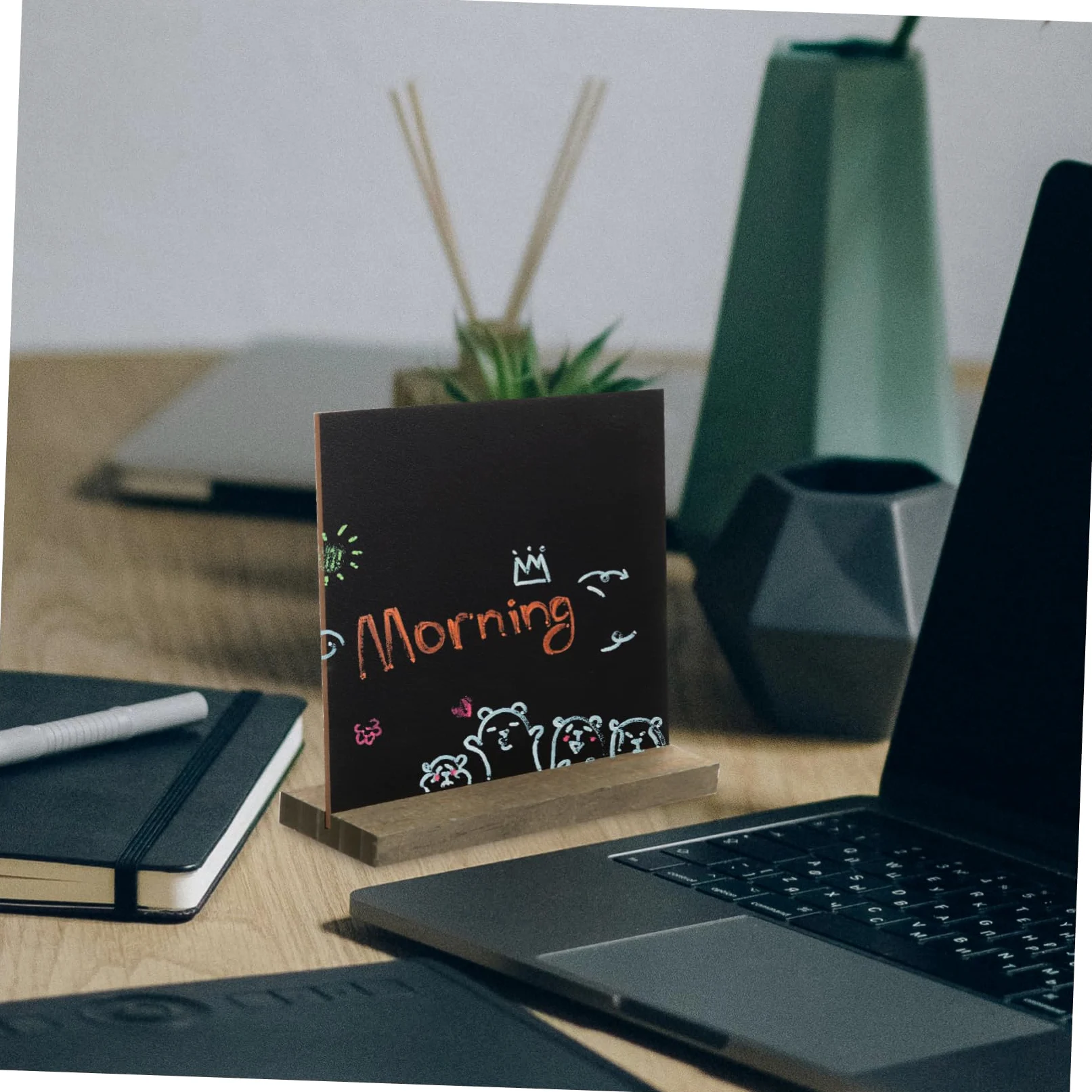 NUOBESTY 10pezzi Lavagna Decorativa in Legno Mini Lavagna Per Appunti Fai Da Te Bacheca Personalizzabile Per Porta e Finestra Per Casa Scuola e Ufficio