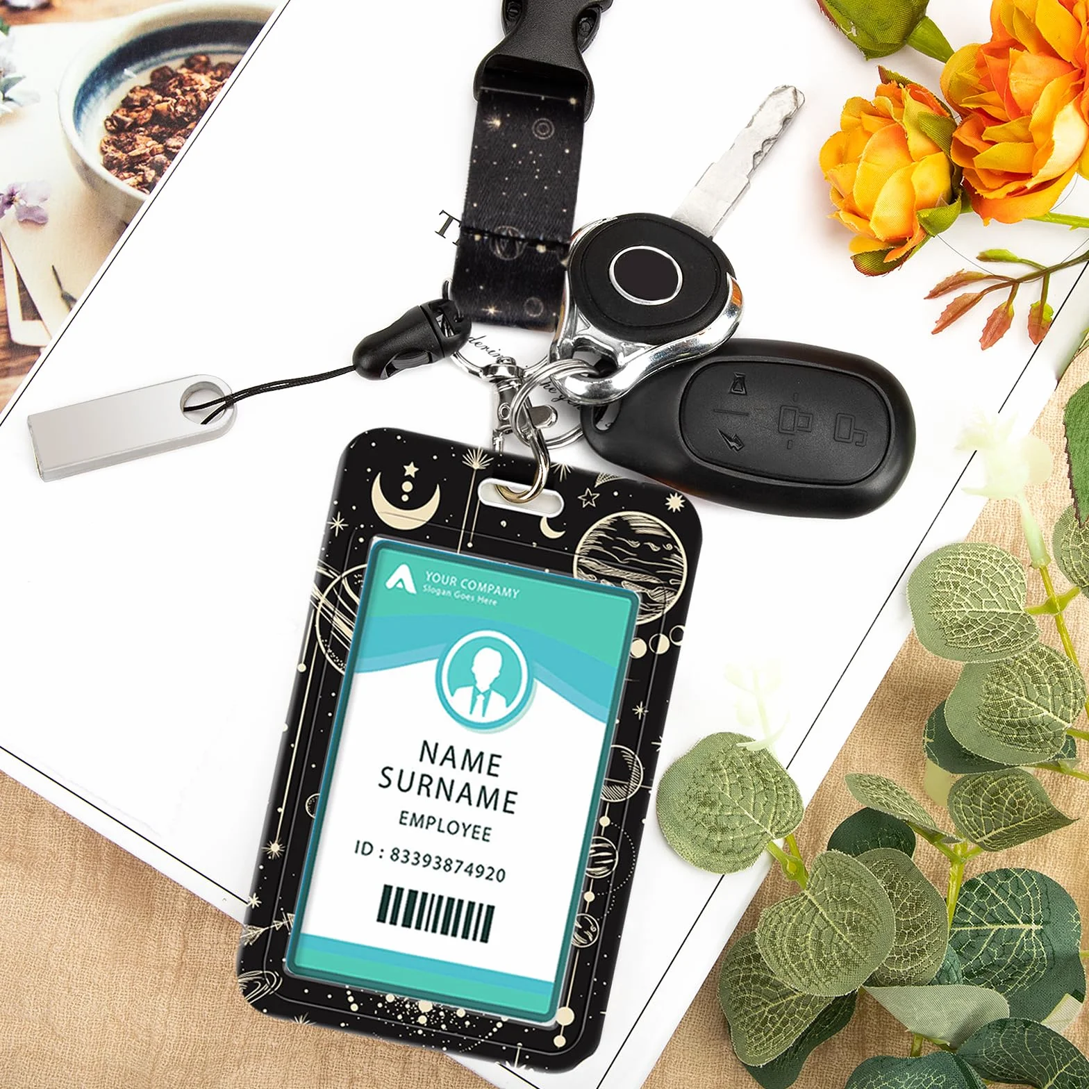 Porta Badge da Collo Retrattile per Identificativo Ufficio Scuola