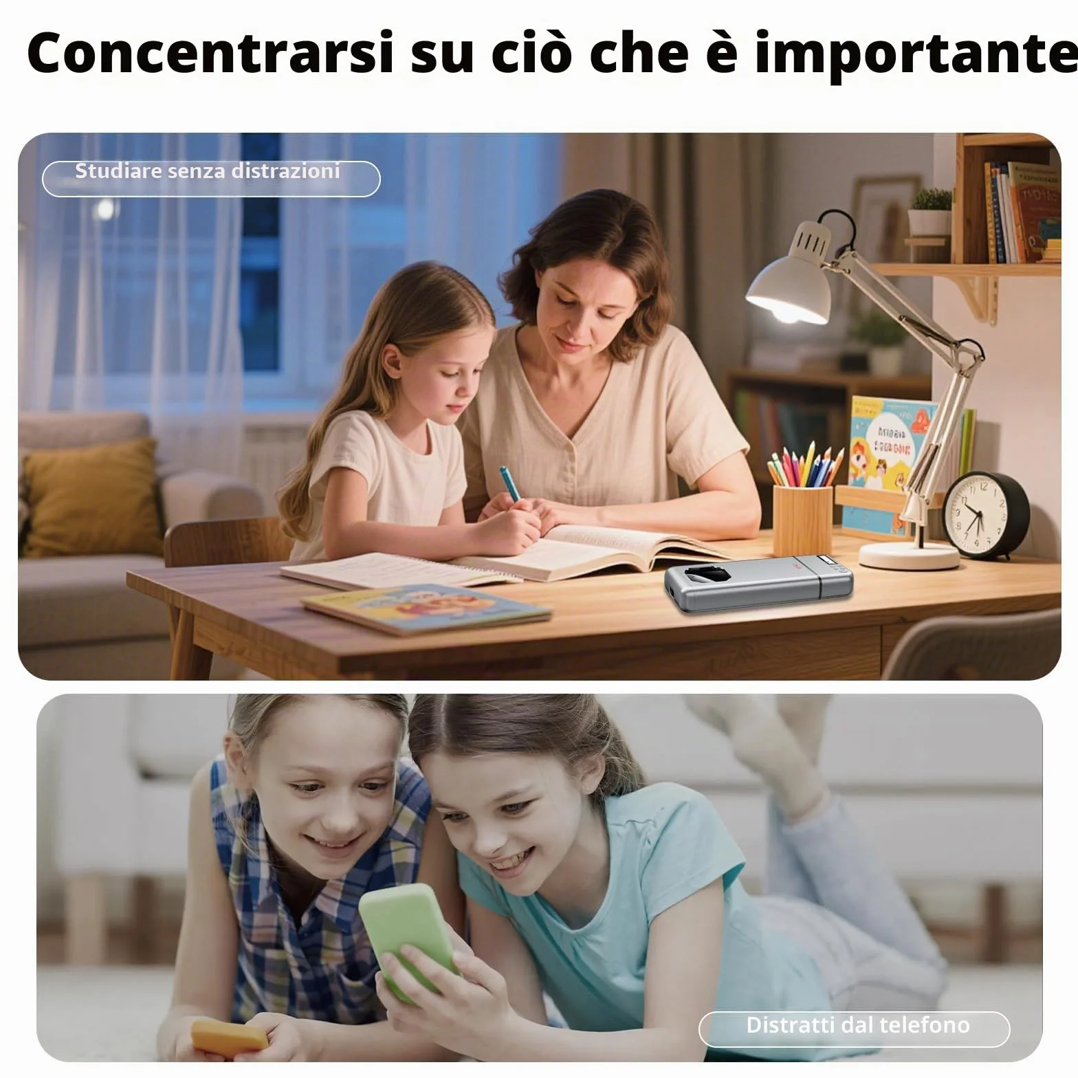 iDiskk Scatola di metallo con serratura per telefono con timer, per bambini, studenti e adulti, autocontrollo, portatile, per smartphone Samsung/Google/iPhone