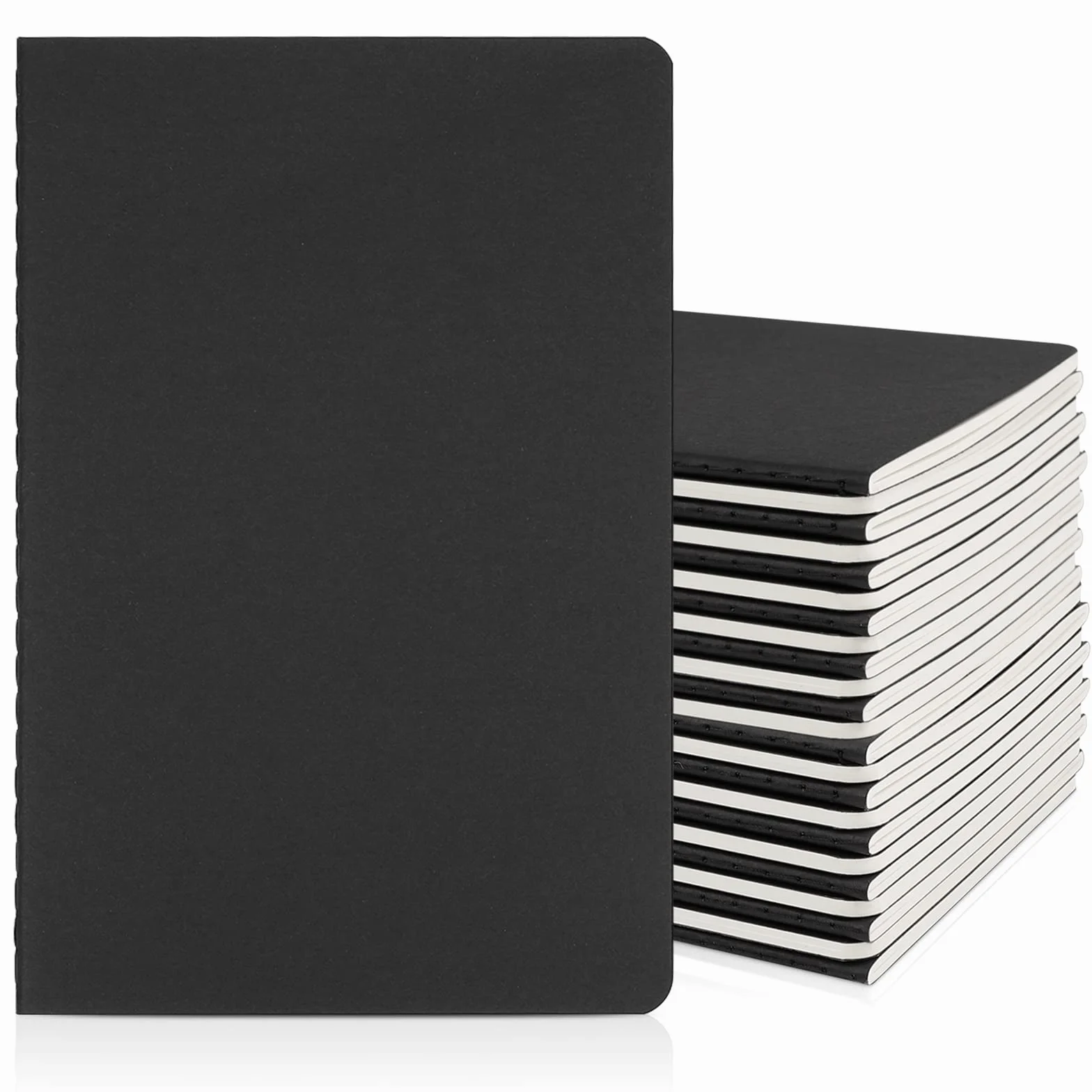 EUSOAR 24 quaderni a righe per college, formato A5, 14 x 21 cm, 60 pagine, copertina morbida, a righe nere, quaderni per scrivere, appunti, appunti, appunti, appunti, per lavoro, scuola, ufficio,