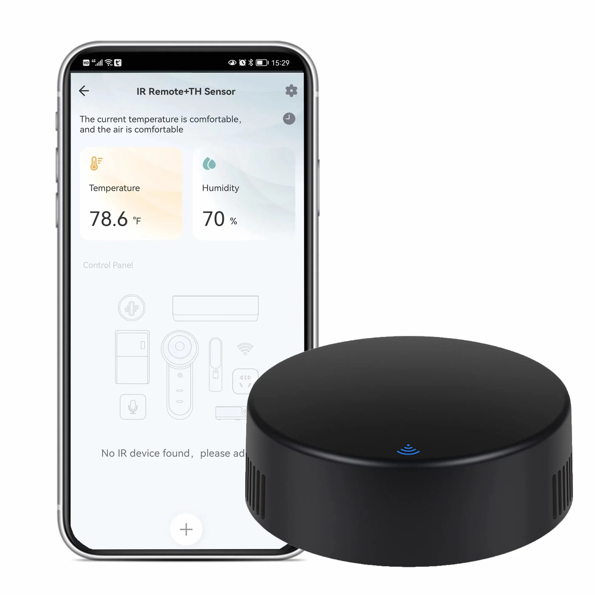 Telecomando intelligente IR WiFi termometro igrometro 3 in 1 compatibile Alexa Google