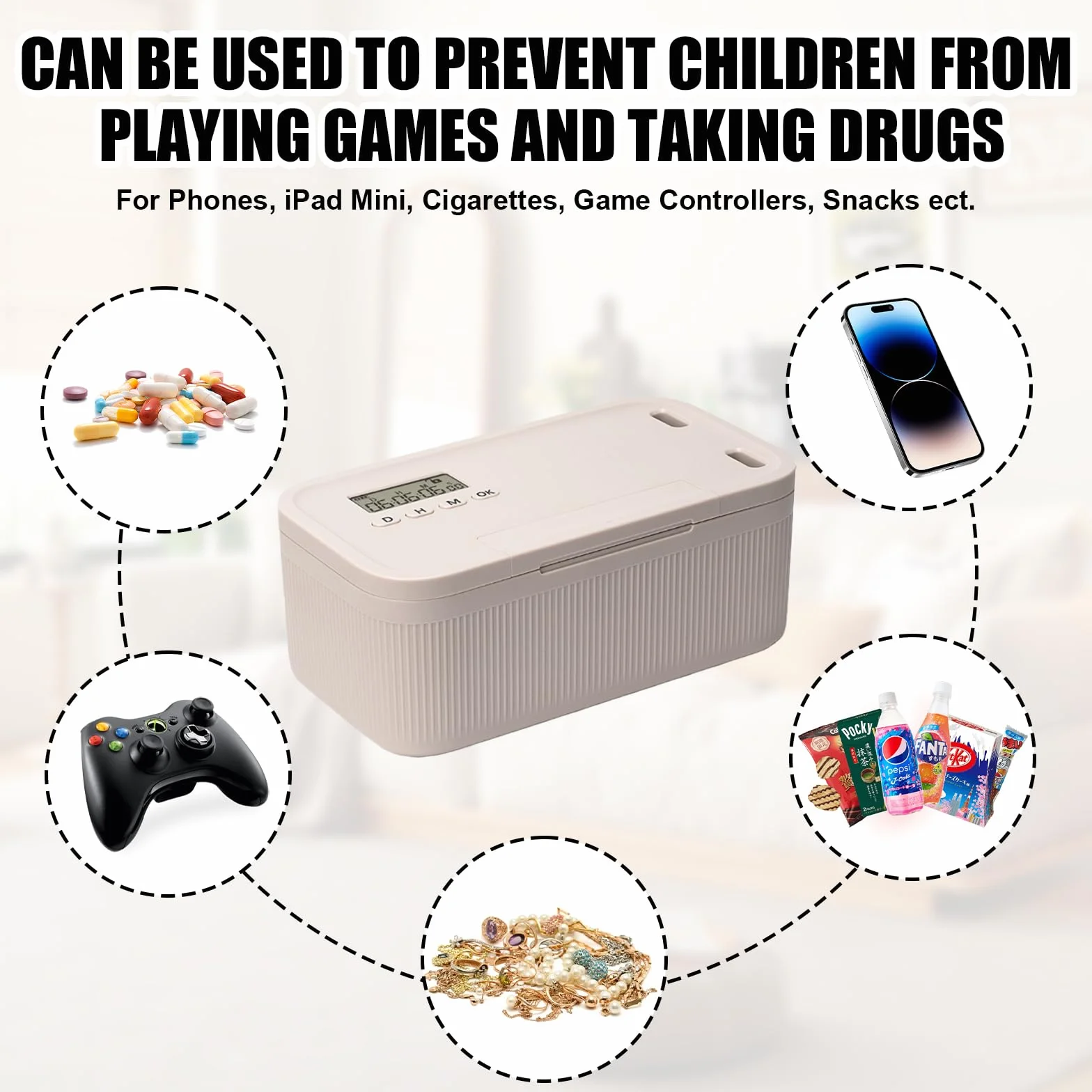 Cassaforte per telefono cellulare con timer, scatola autodisciplina, cassaforte con timer per autocontrollo, studio, lavoro, bambini, sicurezza e conservazione