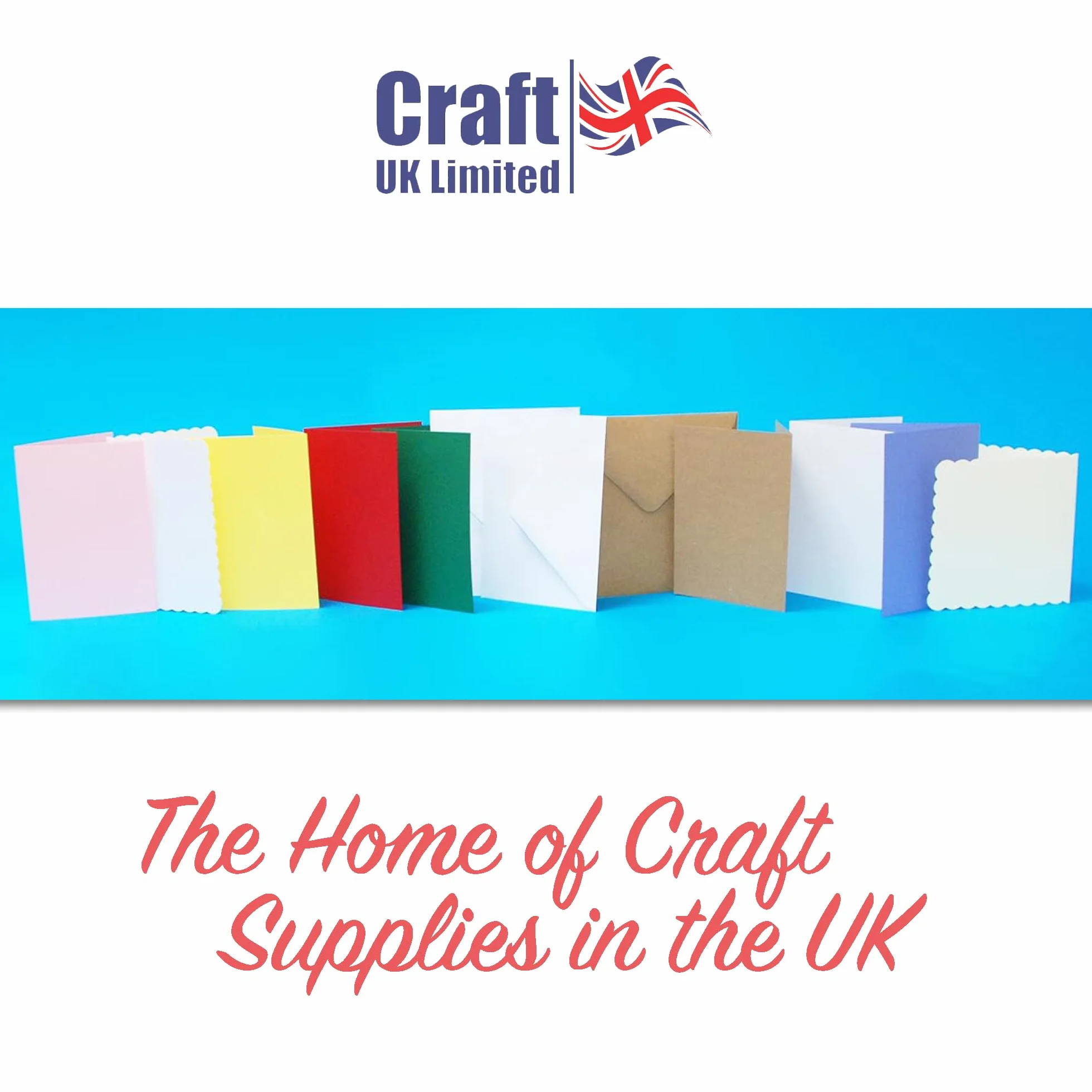 Craft UK 2350 Biglietti e Buste 5x5 cm Colori Pastello Confezione da 50
