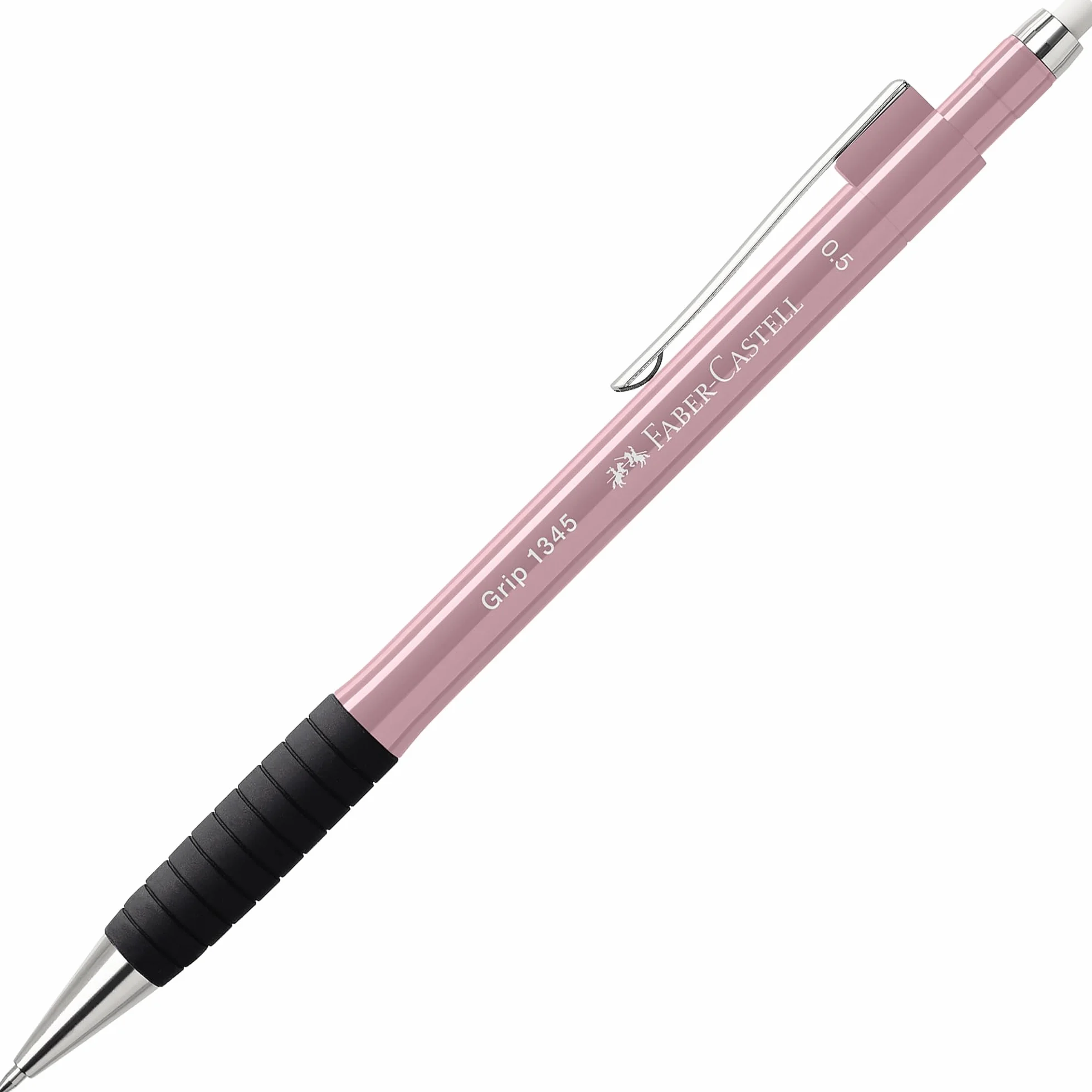FABER-CASTELL Portamine GRIP 1345 rosa ombreggiato, mina 0,5 mm, durezza B, gomma integrata