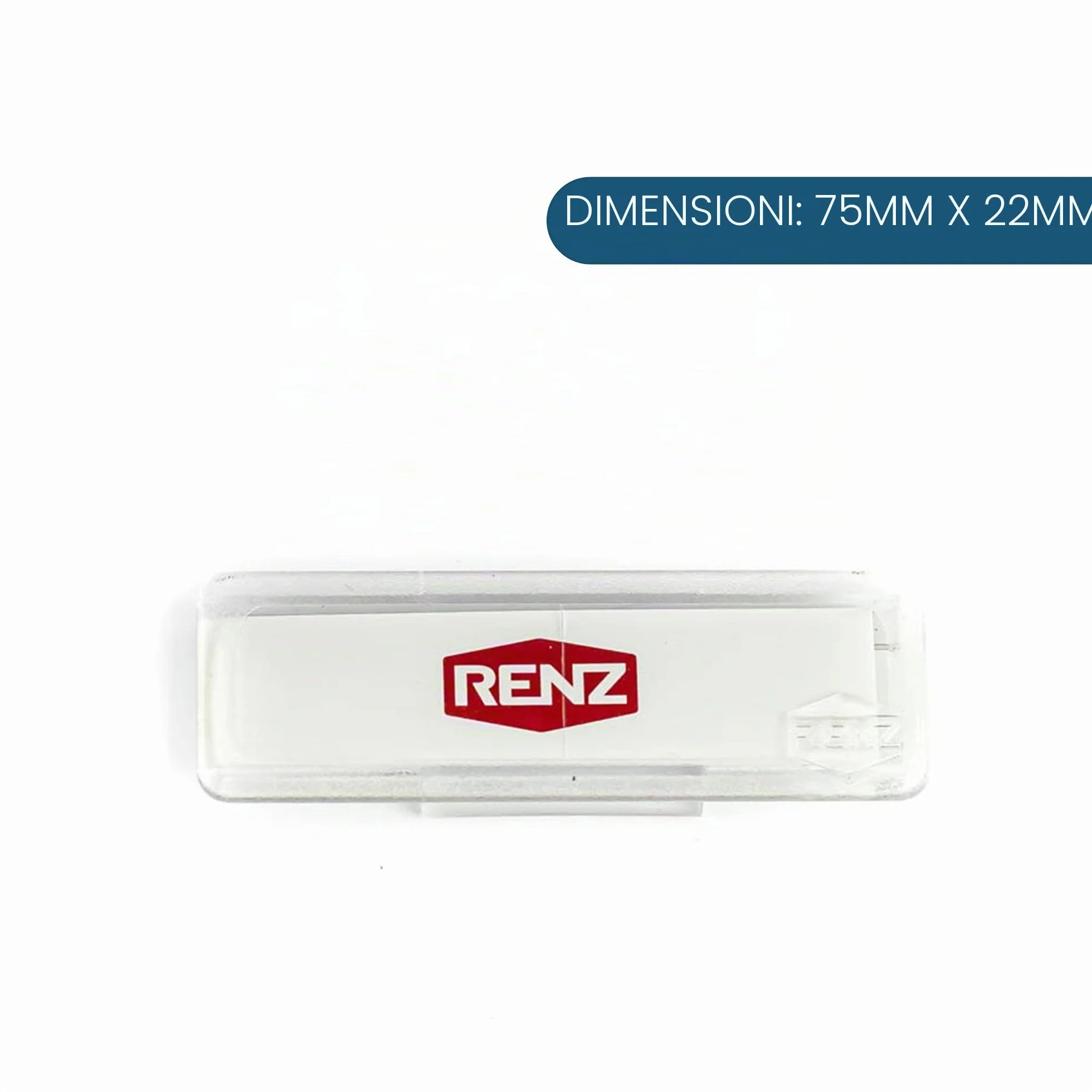 Renz Targhetta porta nome 92 trasparente 75 x 22 mm
