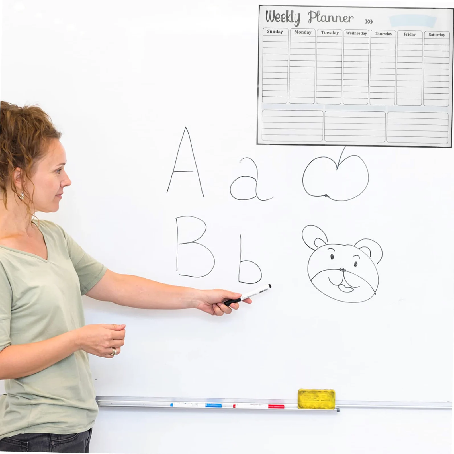 Tofficu 4pezzi Lavagna Magnetica Per Frigorifero Calendario Cancellabile e Planner Settimanale Messaggi Facili Da Scrivere Soluzione Pratica Per Organizzazione Familiare e Promemoria
