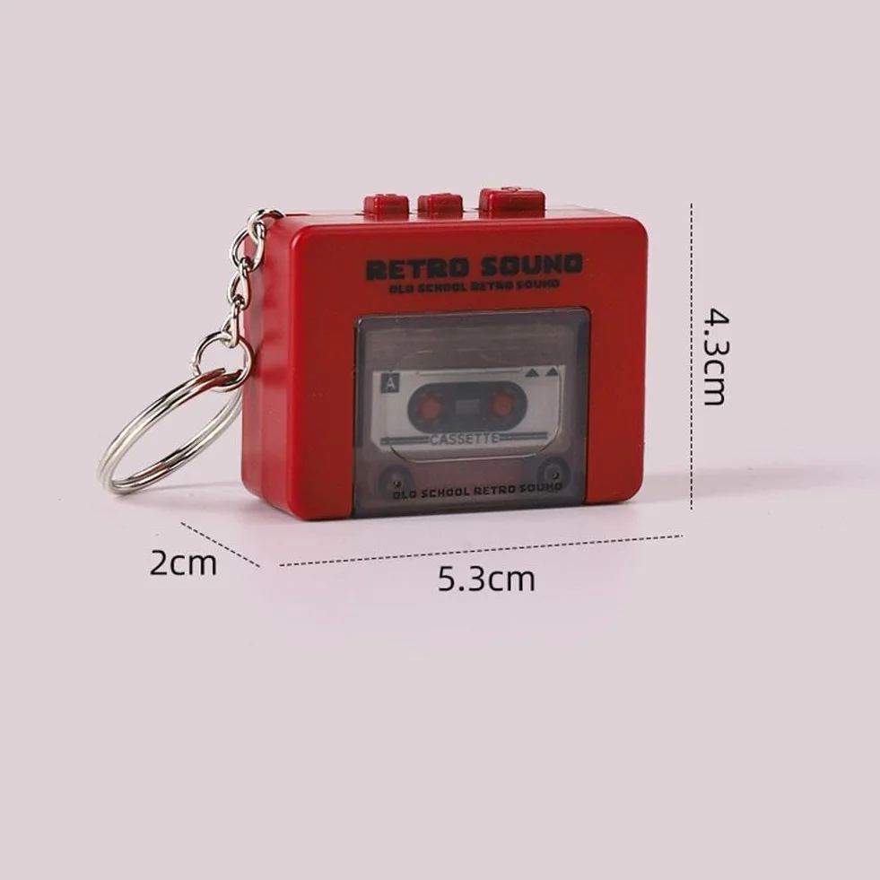 Mini Retro Tape Recorder Portachiavi Microcassette Lettore Micro Musica Portachiavi Player Ciondolo C9O4 Tape Recorder Cassett con