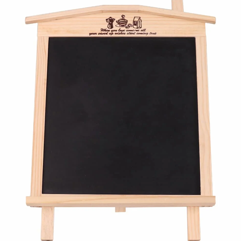 DOITOOL Lavagna Magnetica Supporto Nera a Forma di Casetta in Legno Cancellabile per Messaggi, Decorazione la Casa