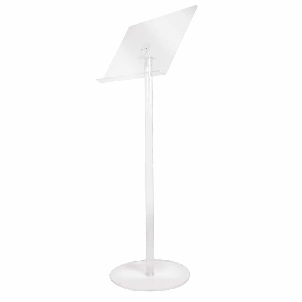 Danieli | Espositore Pubblicitario da Terra a Leggio con Reggilibro Formato A3 Orizzontale Aperto. Espositore Completamente in Acrilico Trasparente per Brochure, Depliant, Cataloghi e Menu
