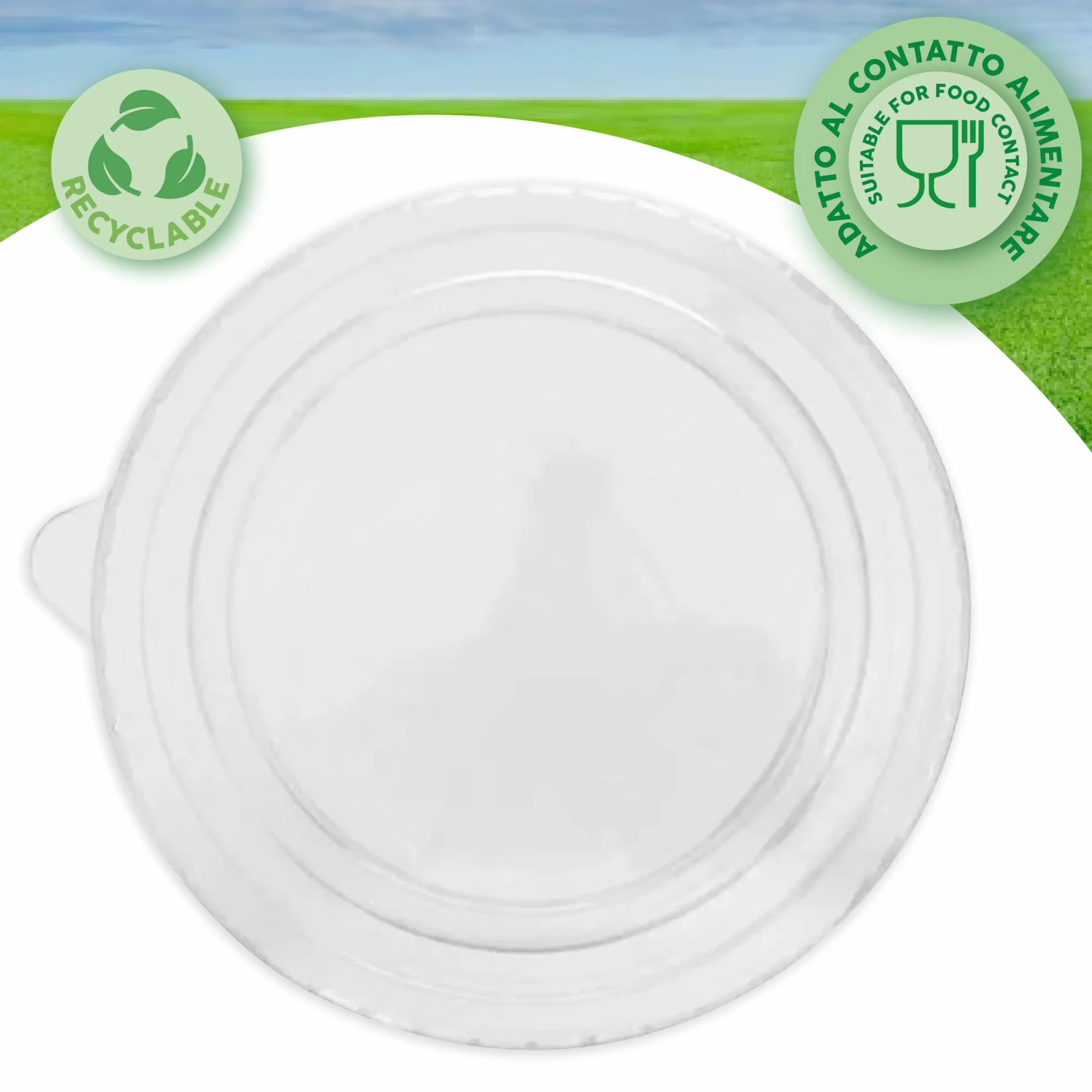 Ciotole di Carta 1000 ml con Coperchio Compostabili Biodegradabili Monouso diam. 14,8 cm