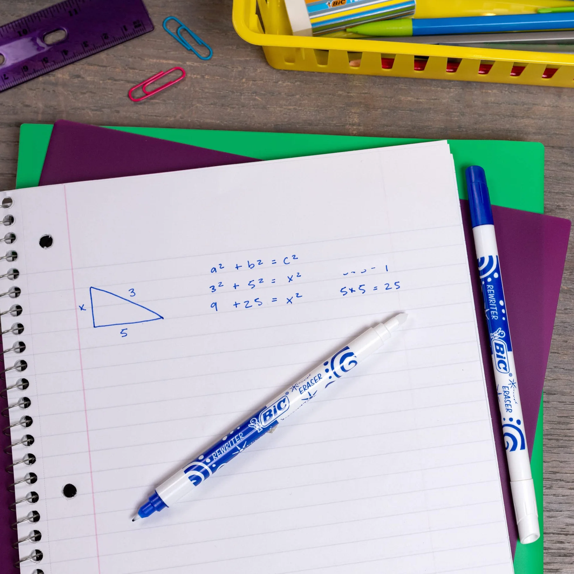 Bic Ink Killer, confezione da 4 gomme per cancellare, resistenti alle sbavature, per ufficio e scuola