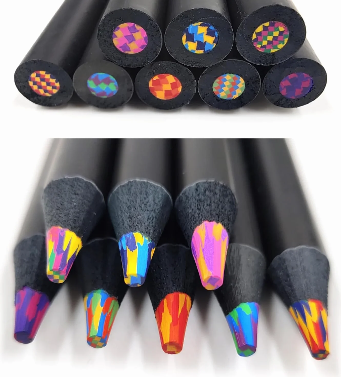 Matite Arcobaleno a 8 Colori Jumbo per Colorare e Disegnare Materiale Scolastico e Artistico