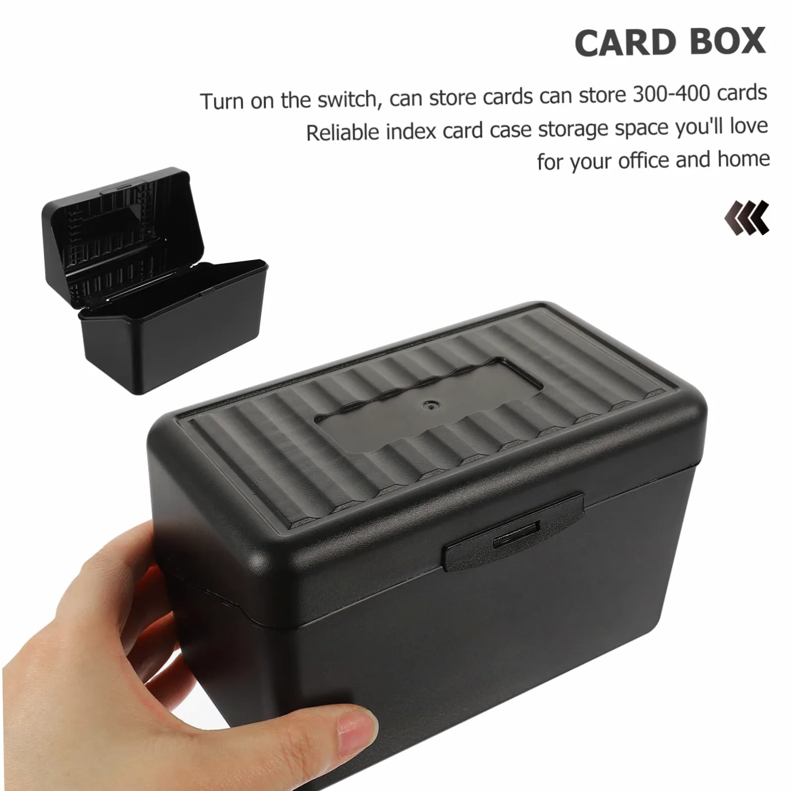 NUOBESTY 5 Pz scatola di carte titolare della carta organizzatore di biglietti da visita da scrivania raccoglitore carte organizzatore di carte supporto per biglietti da visita Black