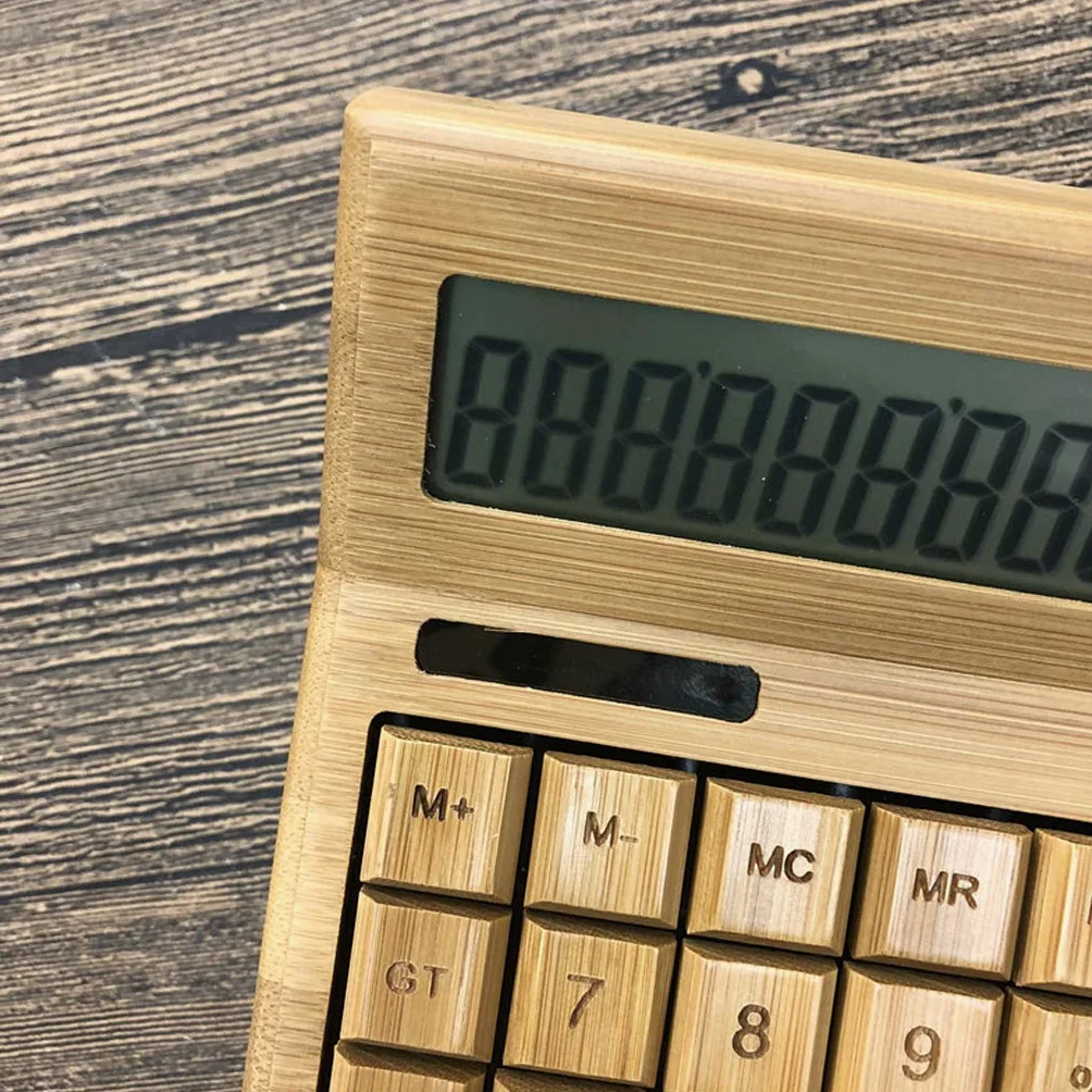 Calcolatrice da tavolo funzionale a energia solare con ampio display