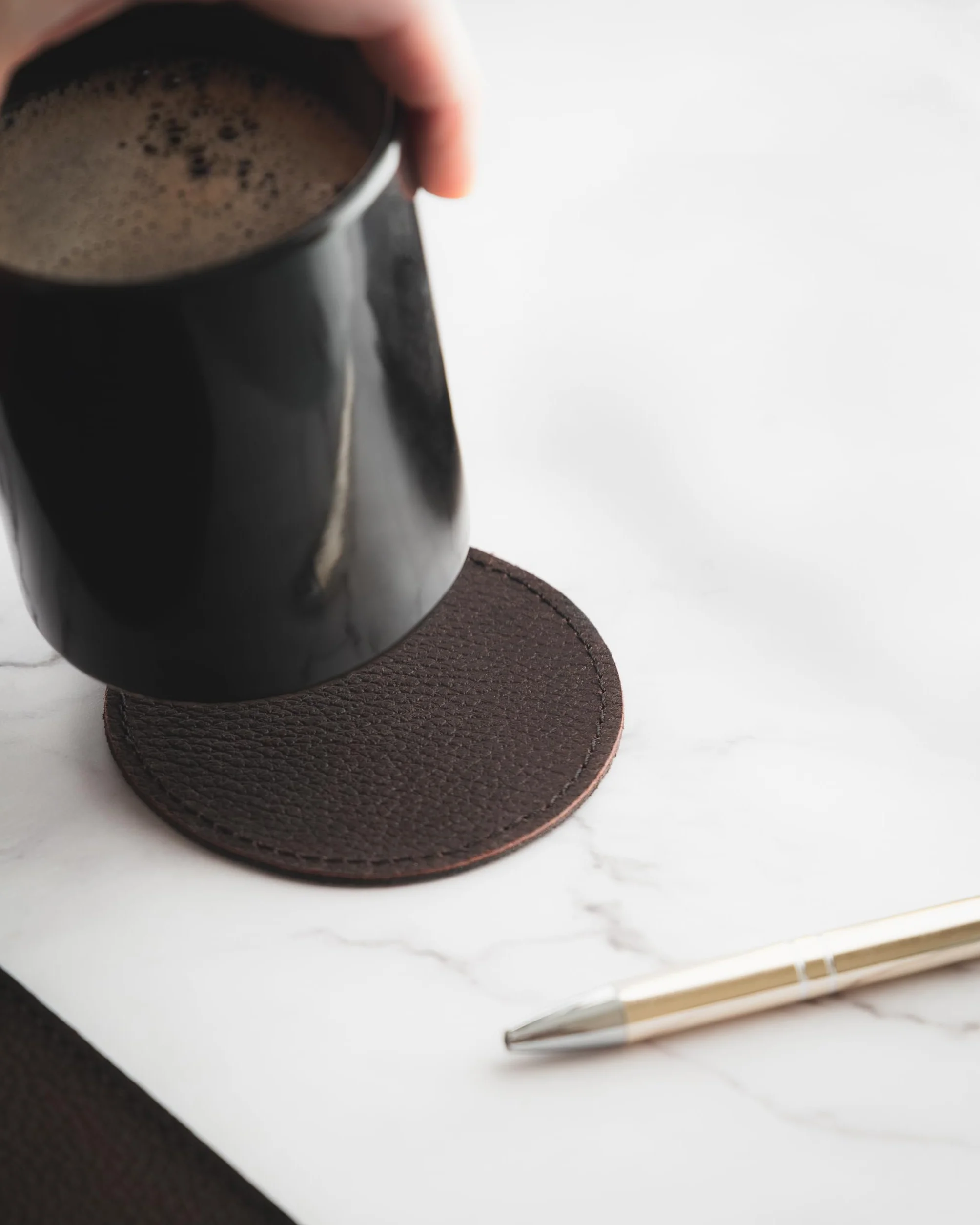 Set Tappetini da Scrivania in Vera Pelle 2 Pezzi XXL Mouse Pad Sottomano Ufficio Marrone