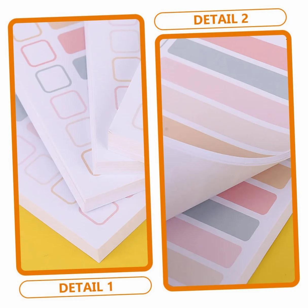 PartyKindom 5 Pezzi Note Adesivi Colorati Libri Memo Stickers Portatili per e per Studenti e Ufficio