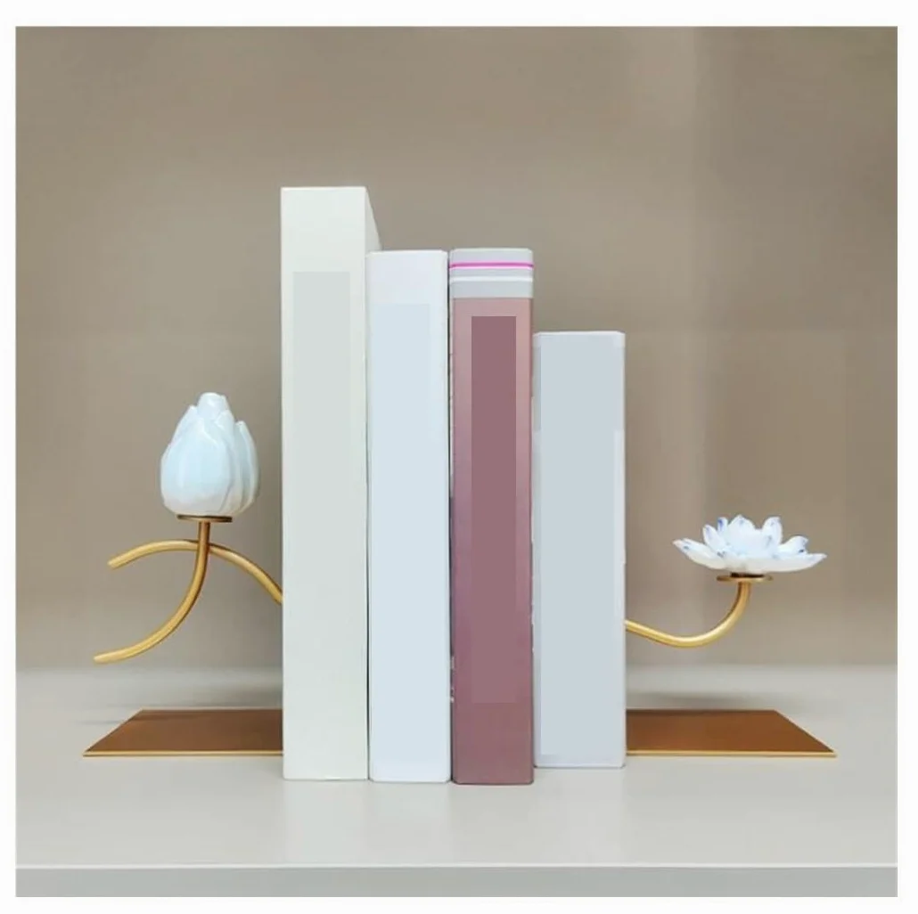 Reggi Libri, Fermalibri Reggilibri In Metallo, Per Impieghi Gravosi In Loto In Ceramica, Su Scaffali, Decorazioni Per Ufficio Ufficio Casa Scrivania