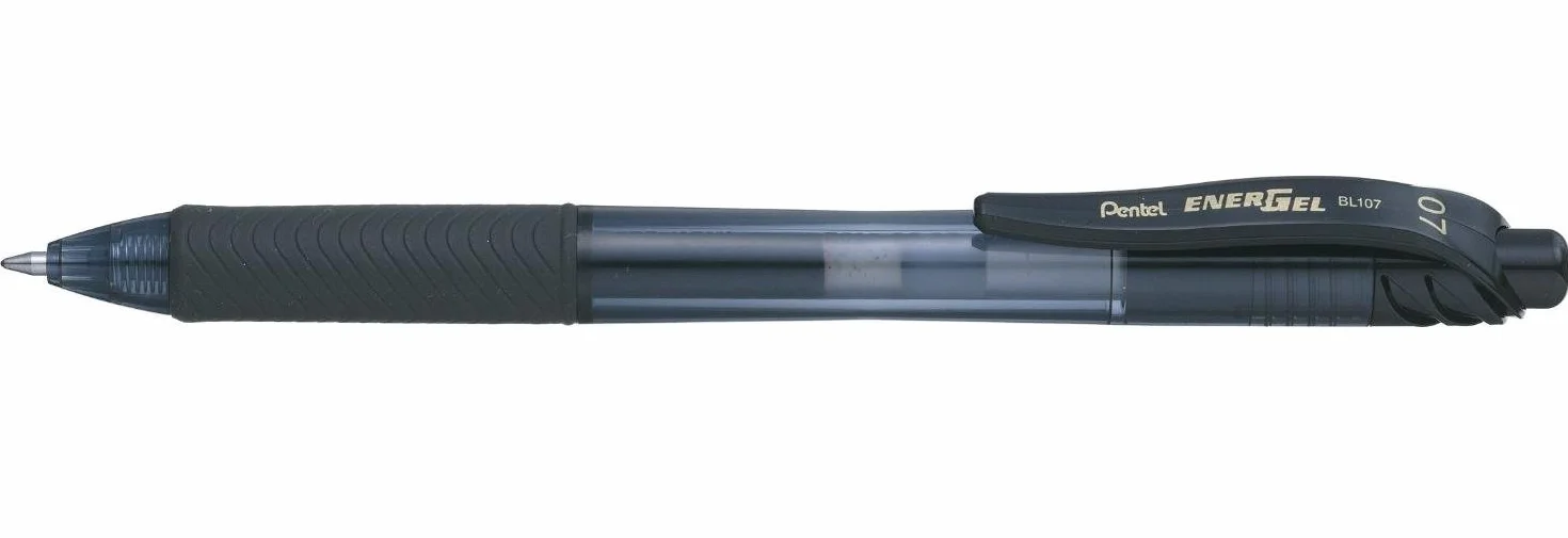 Pentel BL107 Roller Energel X 0.7mm ricaricabile a scatto 3 pz Nero