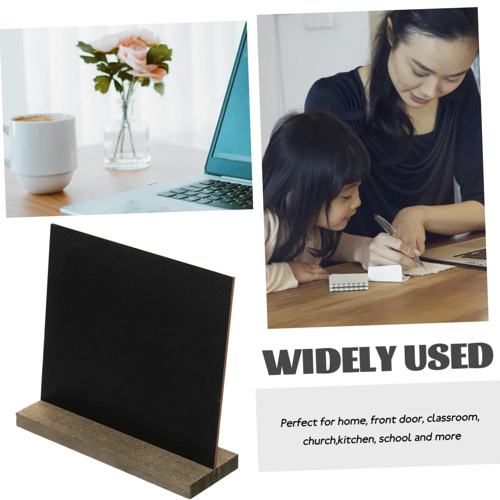 Confezione Da 10 Mini Lavagne Decorative in Legno Da Appendere Per Aule Casa E Ufficio