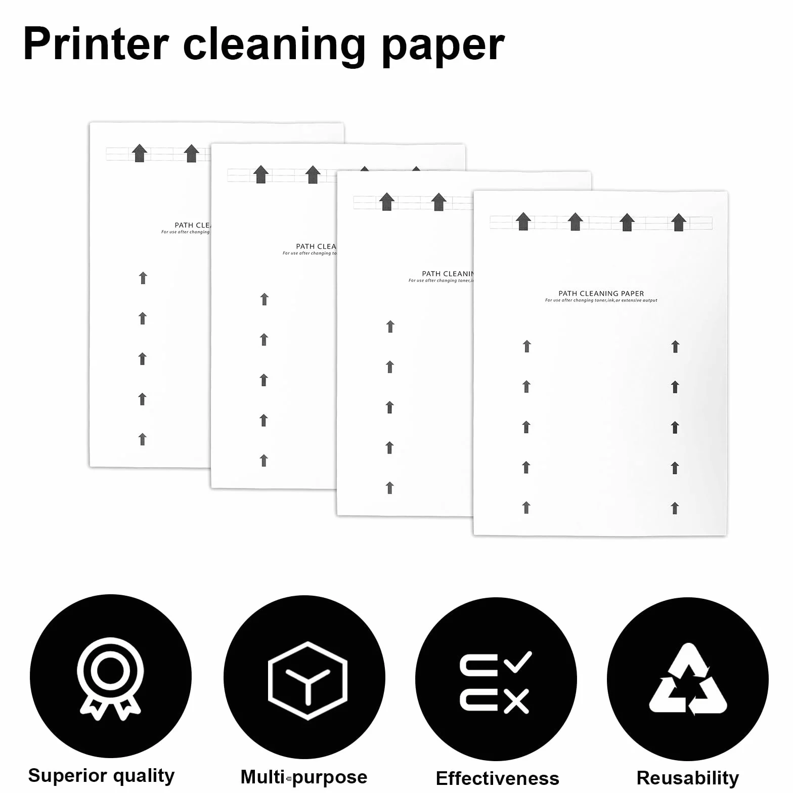 Carta per la Pulizia Stampanti 28,5x21cm 15pz Getto d'Inchiostro Laser
