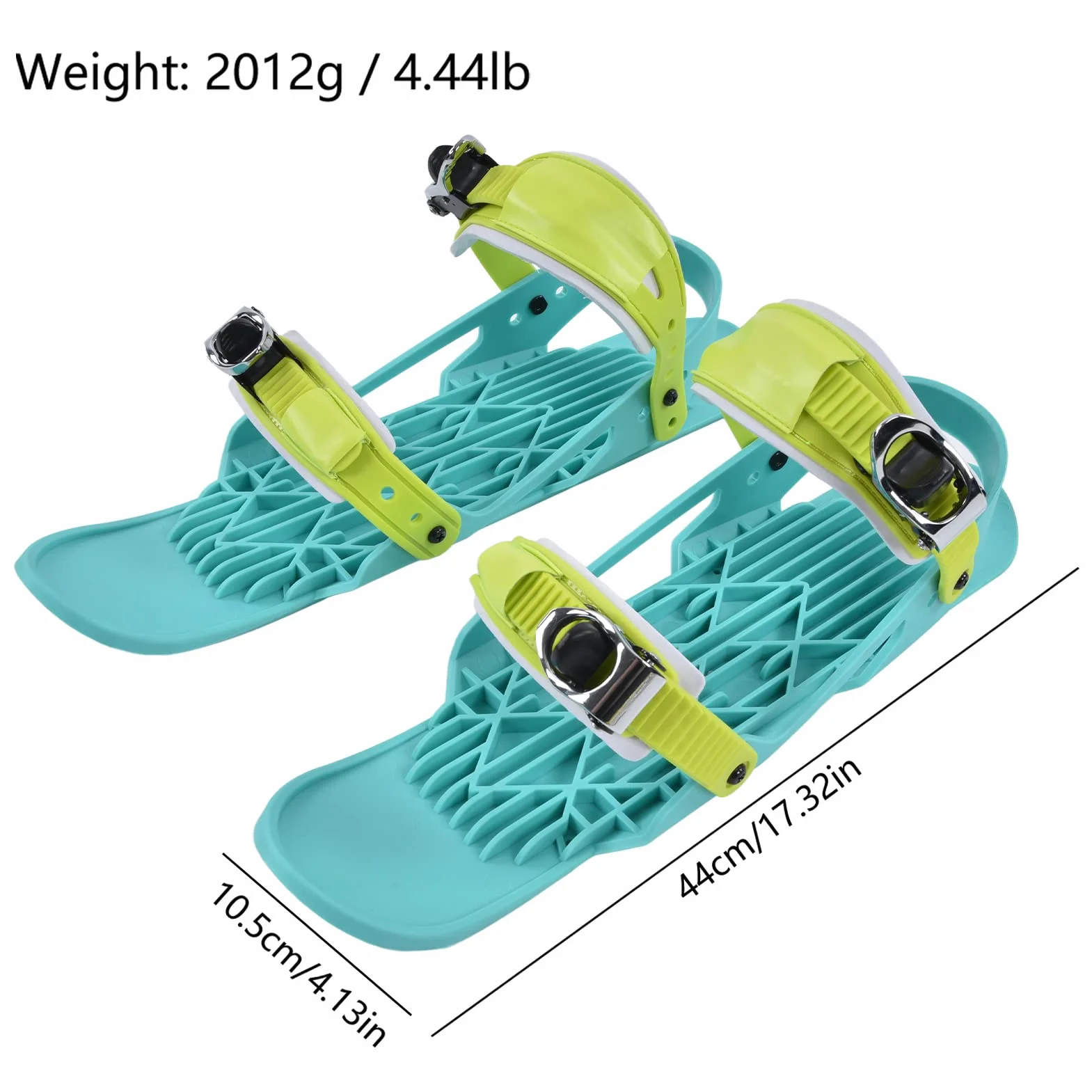 Pattini da sci in nylon verde scarpe da snowboard regolabili sport da sci esterno