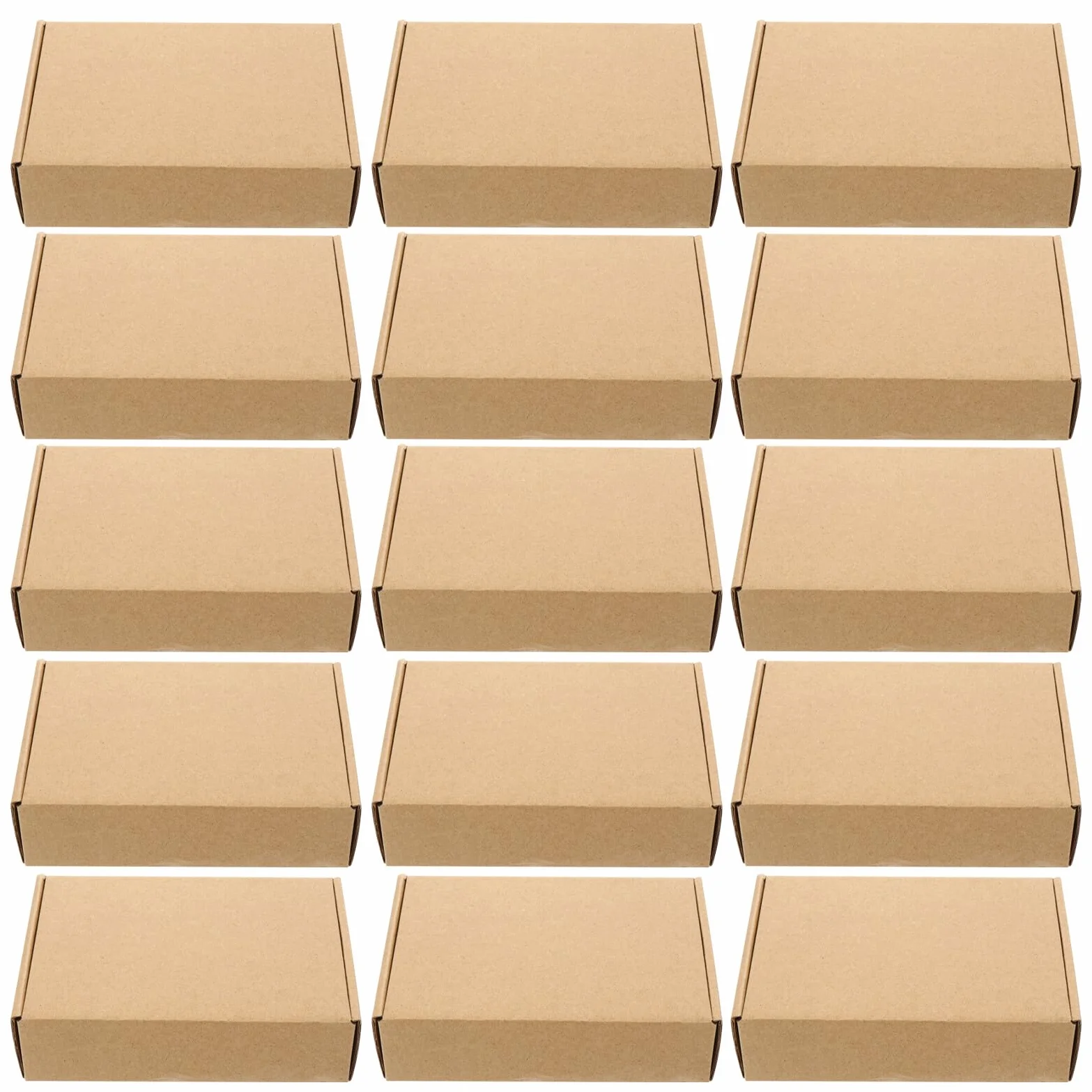 DOITOOL 50 Pezzi Scatole da Spedizione in Cartone Ondulato Beige Pieghevoli, Resistenti Agli Urti e Facili da Formare, per Trasloco e Imballaggio di Piccoli Oggetti e Abbigliamento