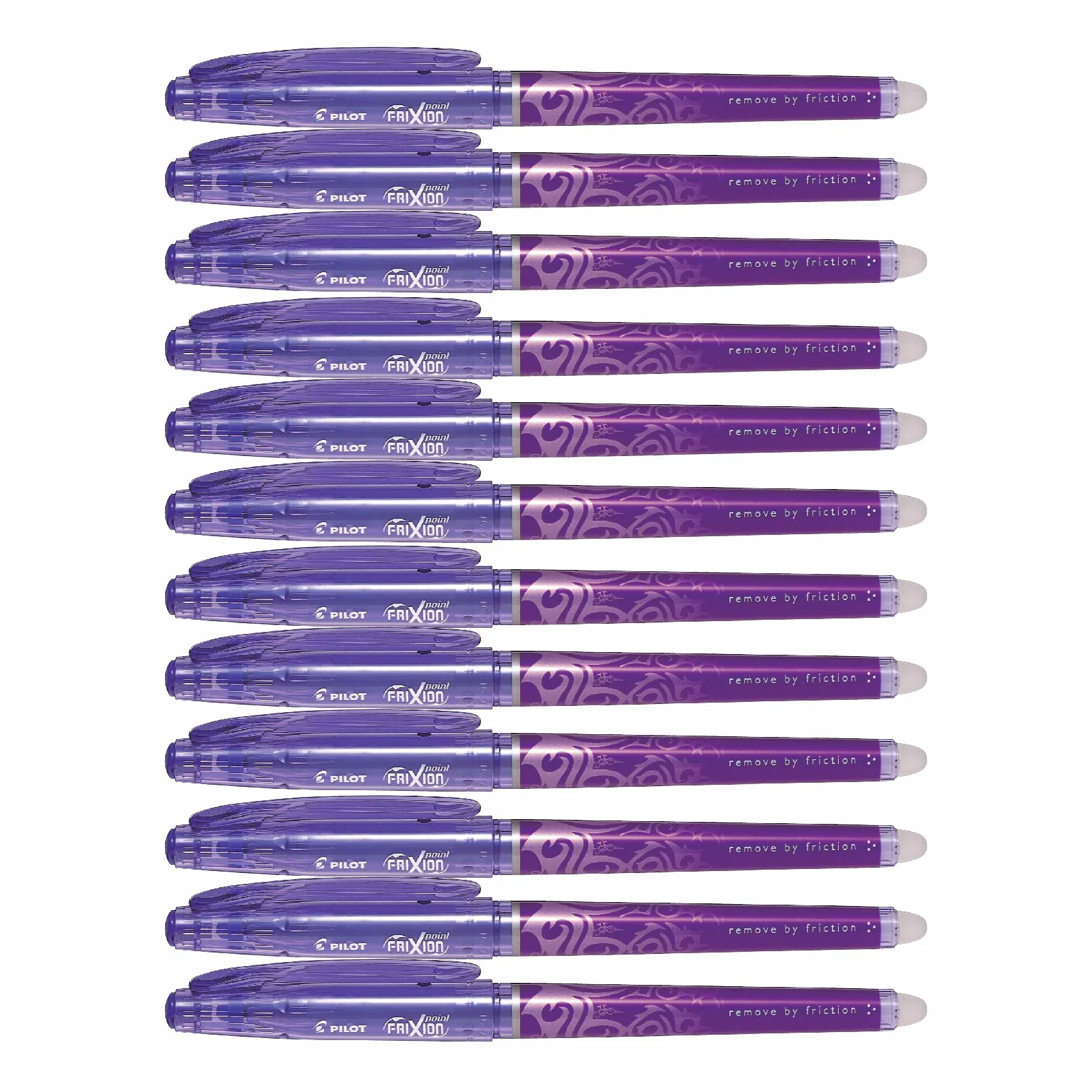 Pilot - Penna con testa a sfera a gel, cancellabile, Viola, 12 pezzi