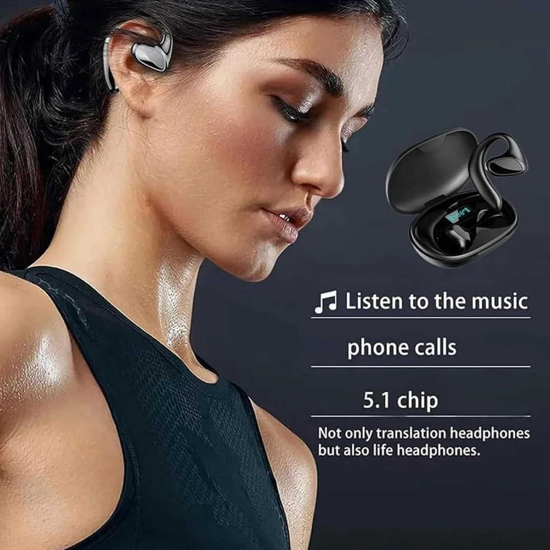 Meacode Ai Translation Earbuds, Meacode Traduttore 144 Lingue, Funzione Offline, Cancellazione, Auricolari Traduttore Simultaneo Ideali per Viaggi/Affari/Apprendimento (Black)