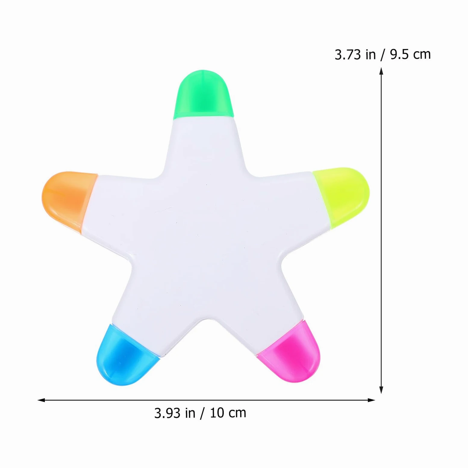Veemoon 10 Pezzi Evidenziatori Colorati Stella Punta Conica Fluorescenti per Studio e Disegno Creativo