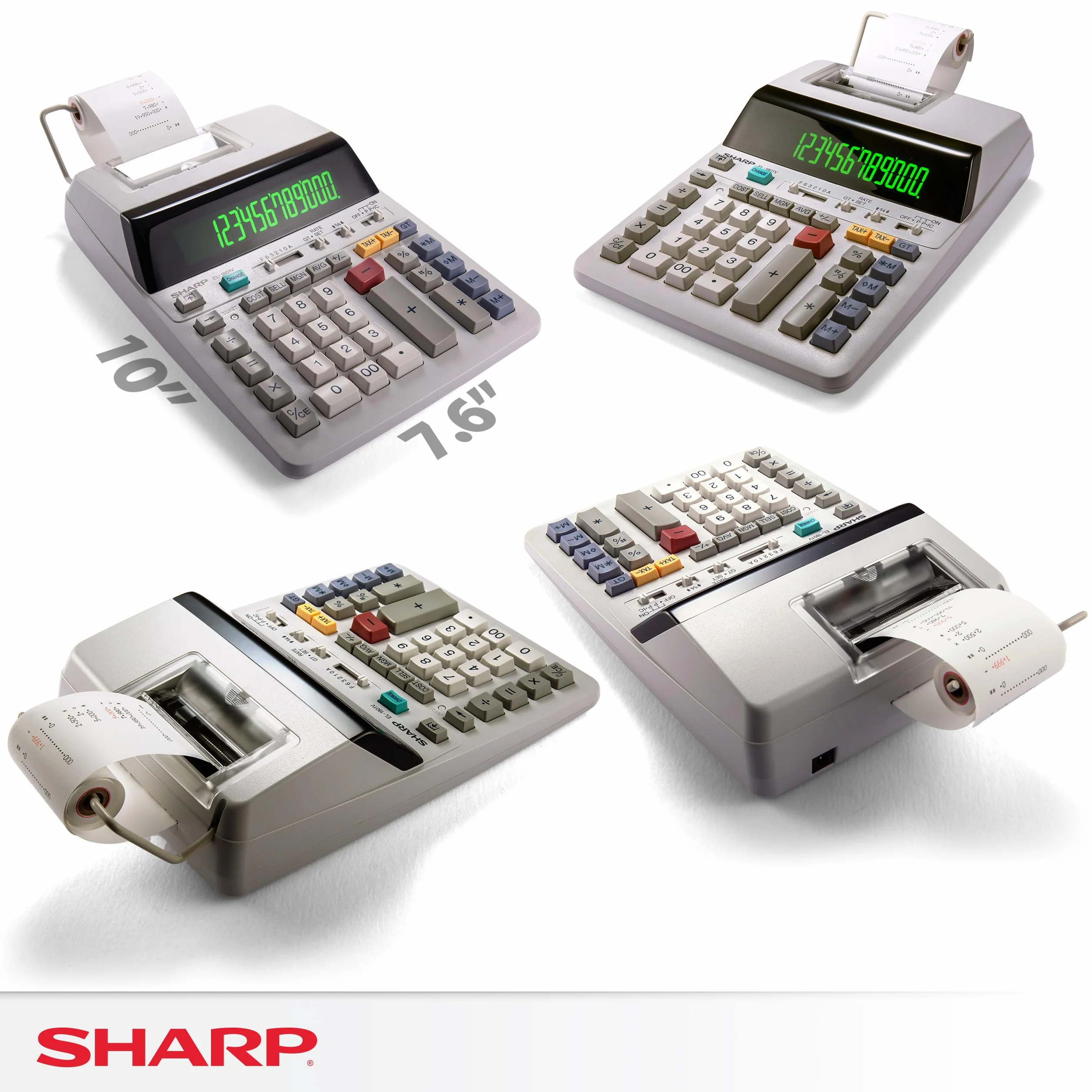 Sharp EL-1801V calcolatrice Tasca Calcolatrice con stampa Bianco
