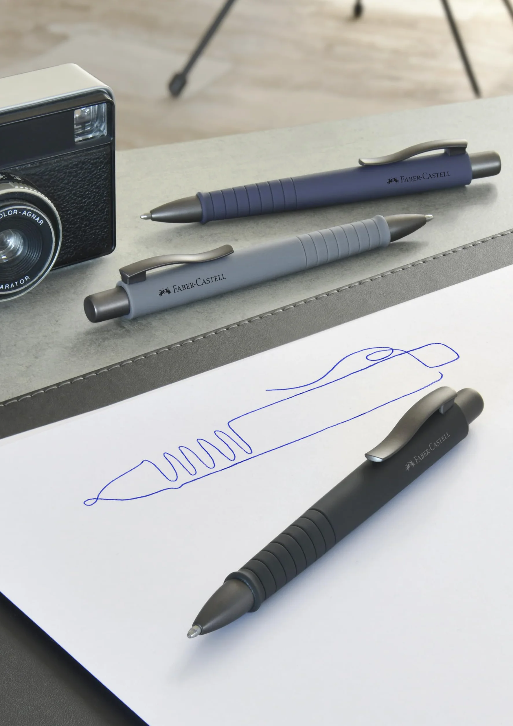 FABER-CASTELL Penna a sfera Poly Ball XB nero blu 1 pezzo con refill sostituibile indelebile