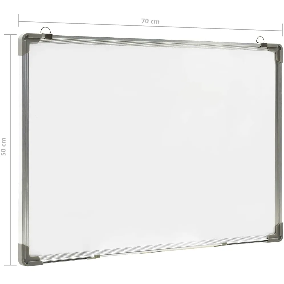 Lavagna Magnetica Bianca Cancellabile a Secco 70x50 cm Acciaio,Lavagne Magnetiche,Lavagna Magnetica Pieghevole-146632