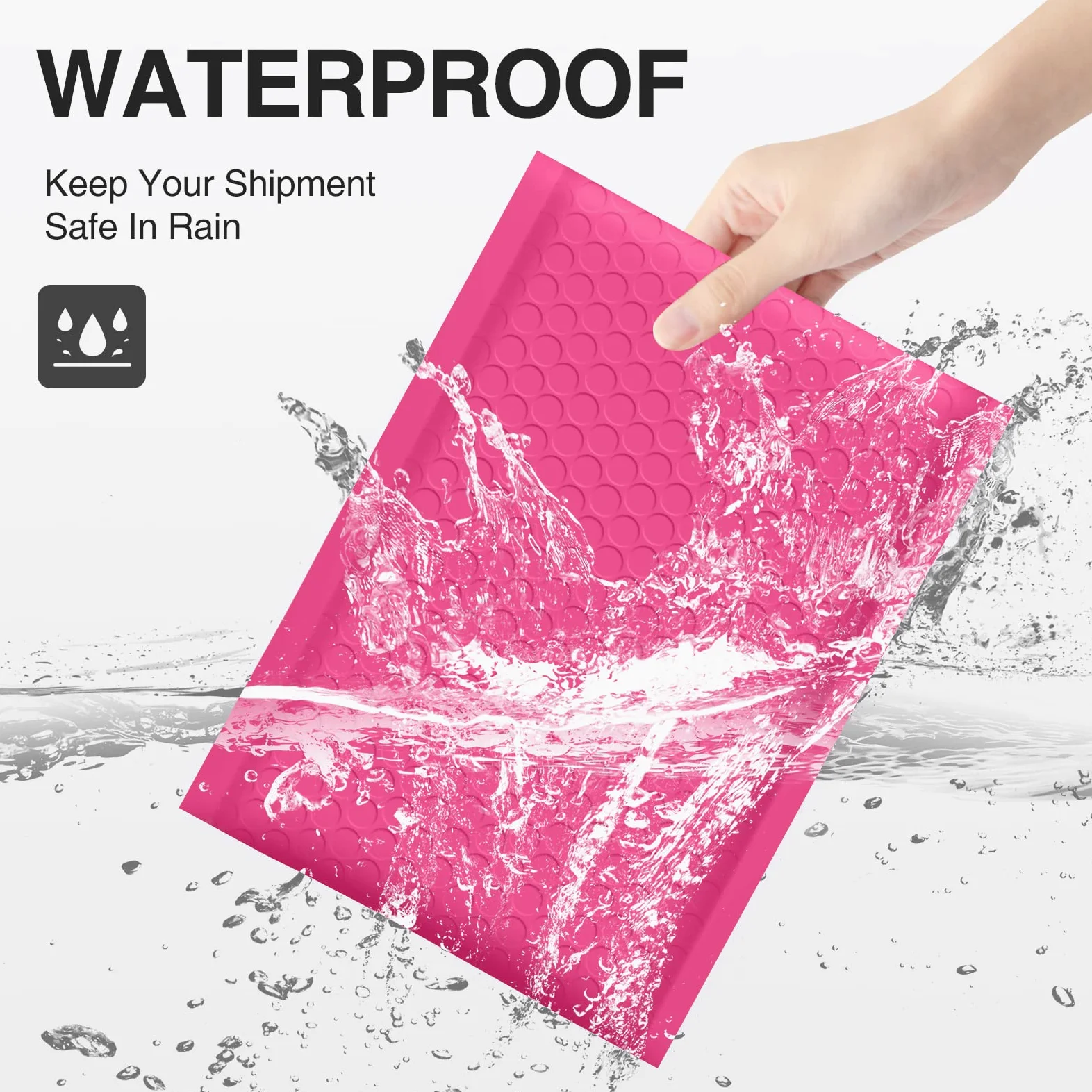 Ucgou # 5 10.5 x 40,6 cm Poly Bubble Mailer Padded rosa con chiusura autoadesiva, confezione da 25