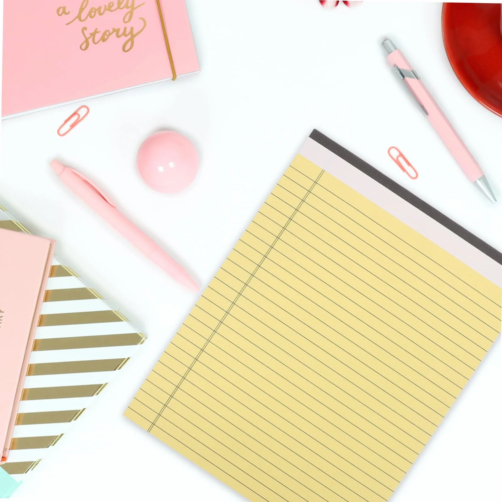 Blocco Note Legale Riduce Sprechi 30 Pagine Doppia Faccia Giallo 10 Pezzi Materiale Carta Ecologico per Prendere Appunti e Attività Quotidiane