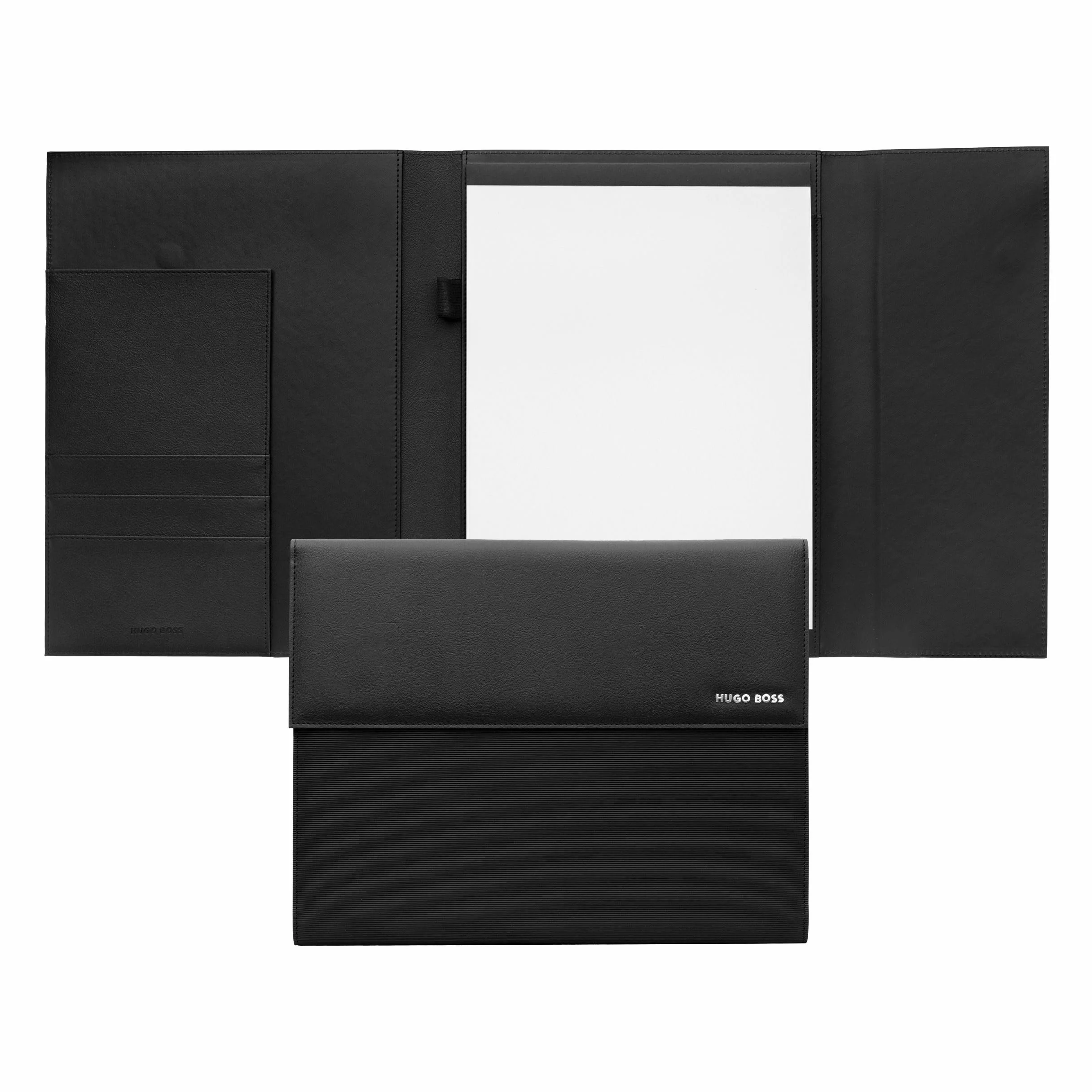 Hugo Boss Cartellina Rigata Nero A4