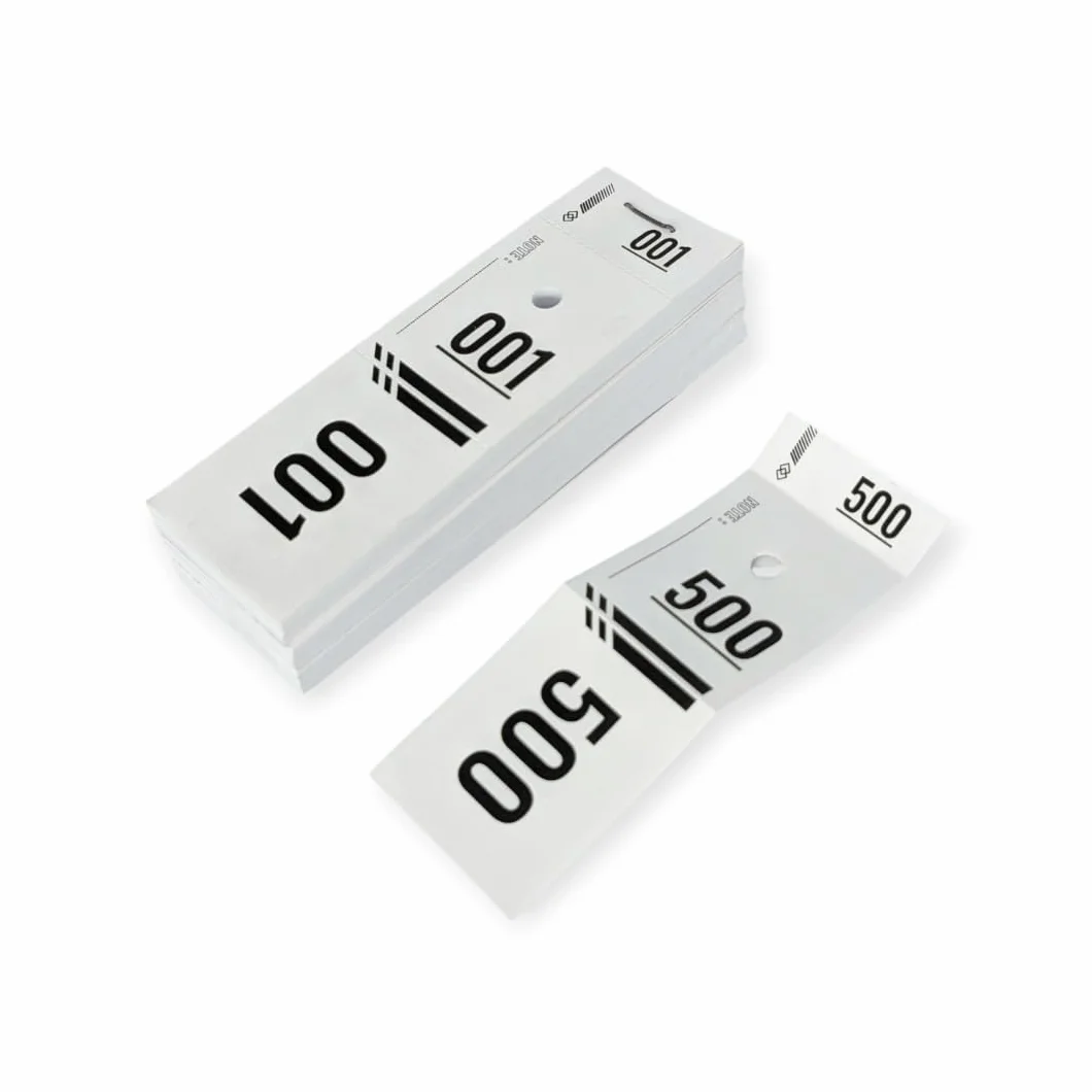 Biglietti Guardaroba Numerati 500 Pezzi Carta Spessa 120g Ticket Staccabili 12x4cm Made in Italy Bianco