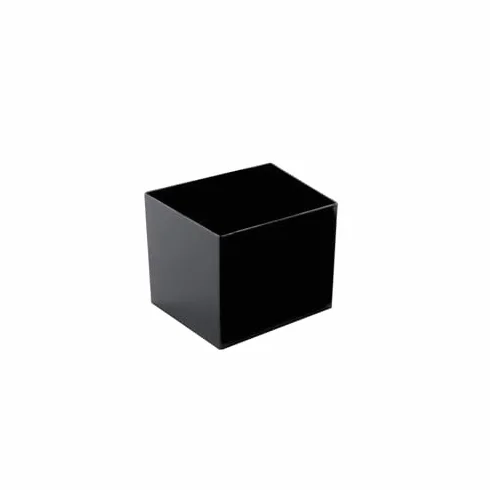 Coppetta Cube in PS Nero 60 ml 47×47 mm 30 pz - Adatto per Finger Food e Aperitivi
