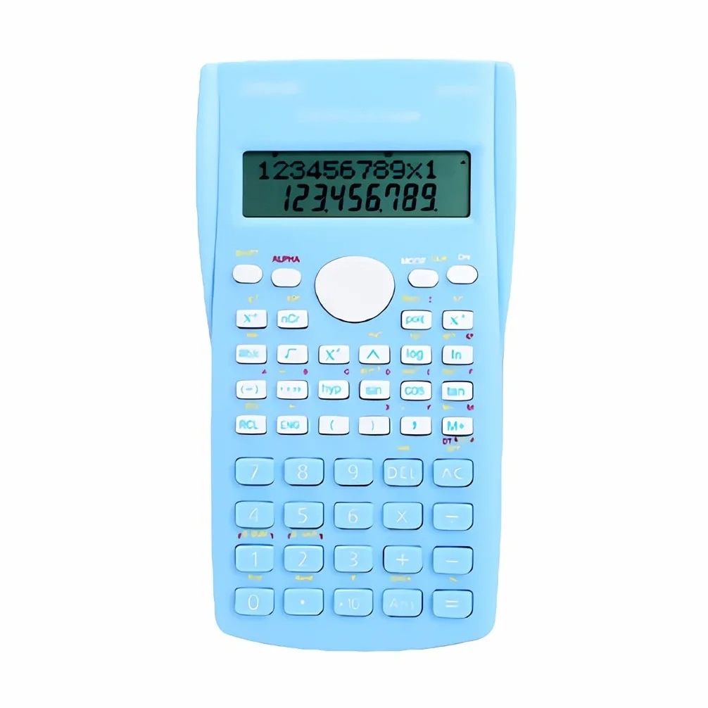 calcolatrice, Calcolatrice portatile a batteria a 12 cifre - Display elettronico a 2 righe for studenti ed esami