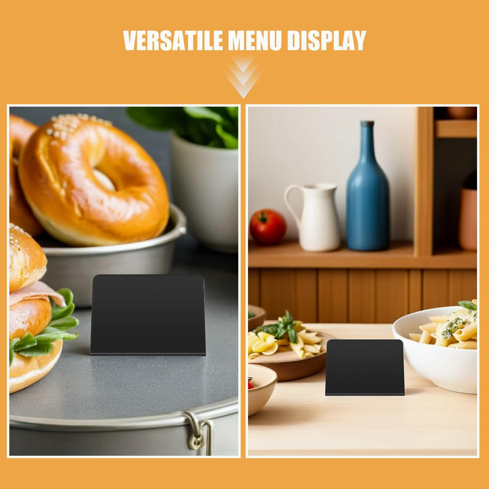 GALPADA 30 Pezzi Lavagne Bifacciali da Tavolo 10x7,5 Cm Superficie Nera Opaca Lavagna Cancellabile Mini Cartelli Menu Decorativi Stabili a V per Ristoranti Bar e Eventi