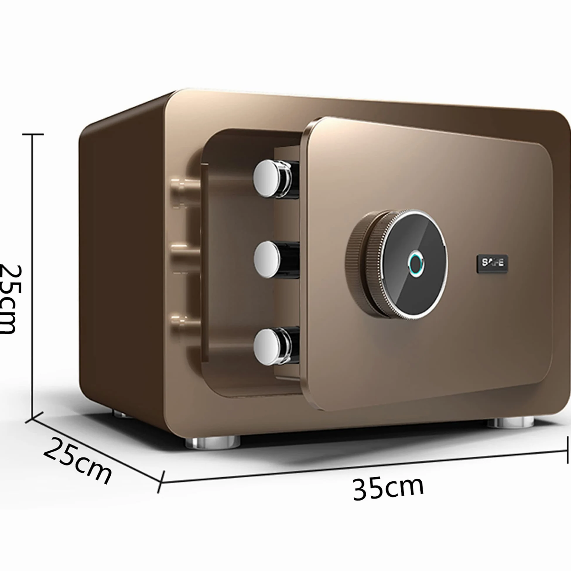 cassaforte, Casseforti for Ufficio e Piccole casseforti domestiche in Acciaio(Coffee)