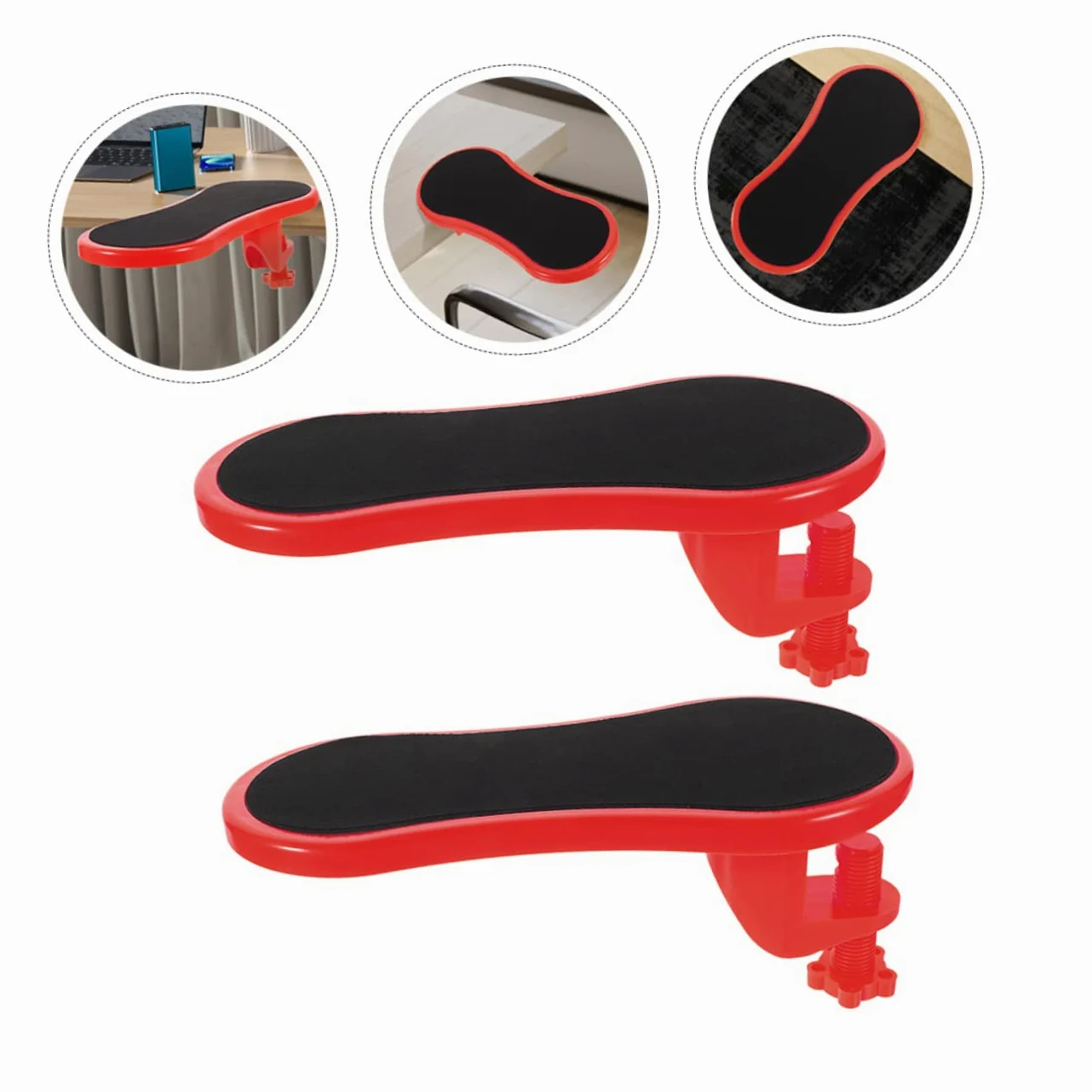 Supporto Poggiapolsi Ergonomico Design Leggero 2pezzi in Gomma e Cotone per Supporto Polso e Gomito per Scrivania Ufficio Durante Lavoro