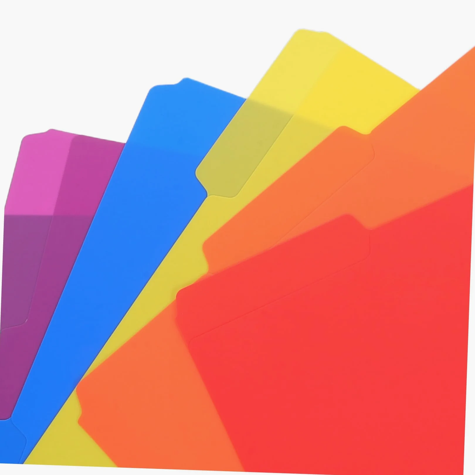 Alasum 36 Pezzi Cartellina di Carta Plastica con 1/3 Cut con Linguette, Organizer Ufficio Documenti per Gestione Progetti e Archiviazione Efficiente Risparmio Spazio