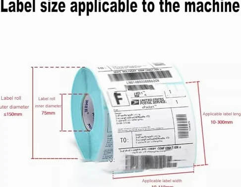 Stampante Manuale per Etichette adesive Dispositivo di incollaggio di Dimensioni Regolabili per un'applicazione efficiente di Etichette su lattine,plastica,Bottiglie di Vetro
