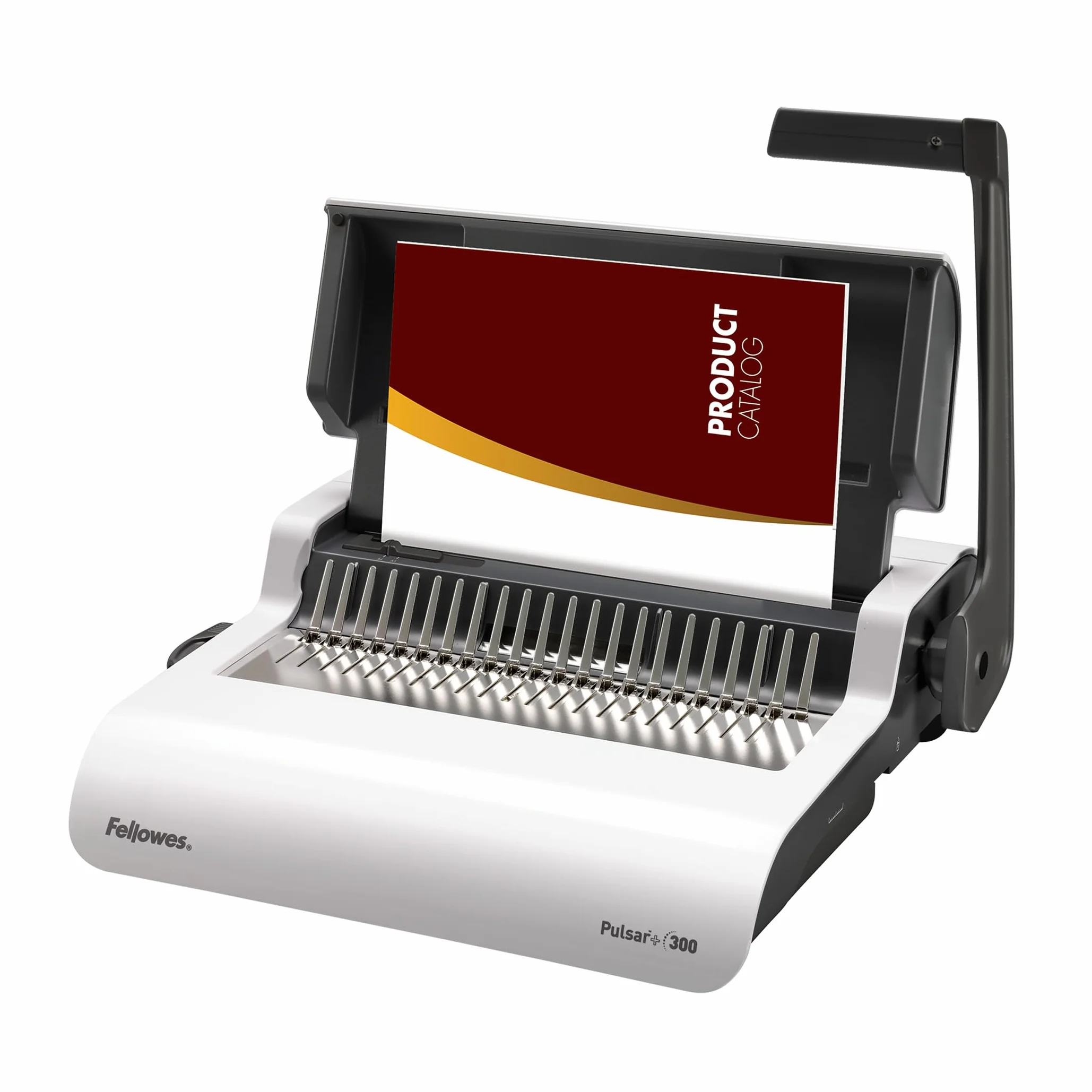 Fellowes Pulsar+ Rilegatrice manuale – Perfora 20 fogli A4 – Rilega 300 fogli – Include 10 copertine trasparenti – Ideale per casa e piccolo ufficio