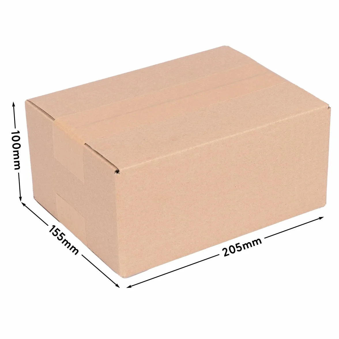 verpacking 100 Cartoni da imballaggio 20 x 15 x 9 cm marroni per spedizioni DHL - Scatole di cartone un'onda KK 10
