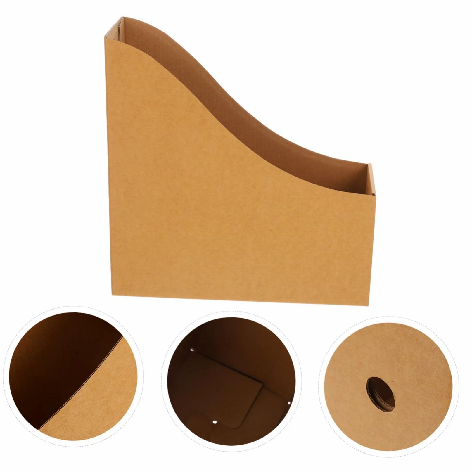 Angoily 8pezzi Forniture Per Ufficio e Cancelleria Riviste in Cartone Kraft Marrone Organizer Per Libri Contenitori Per Conservazione Di Riviste Per Scaffali Da Ufficio Aule Scrivania Port