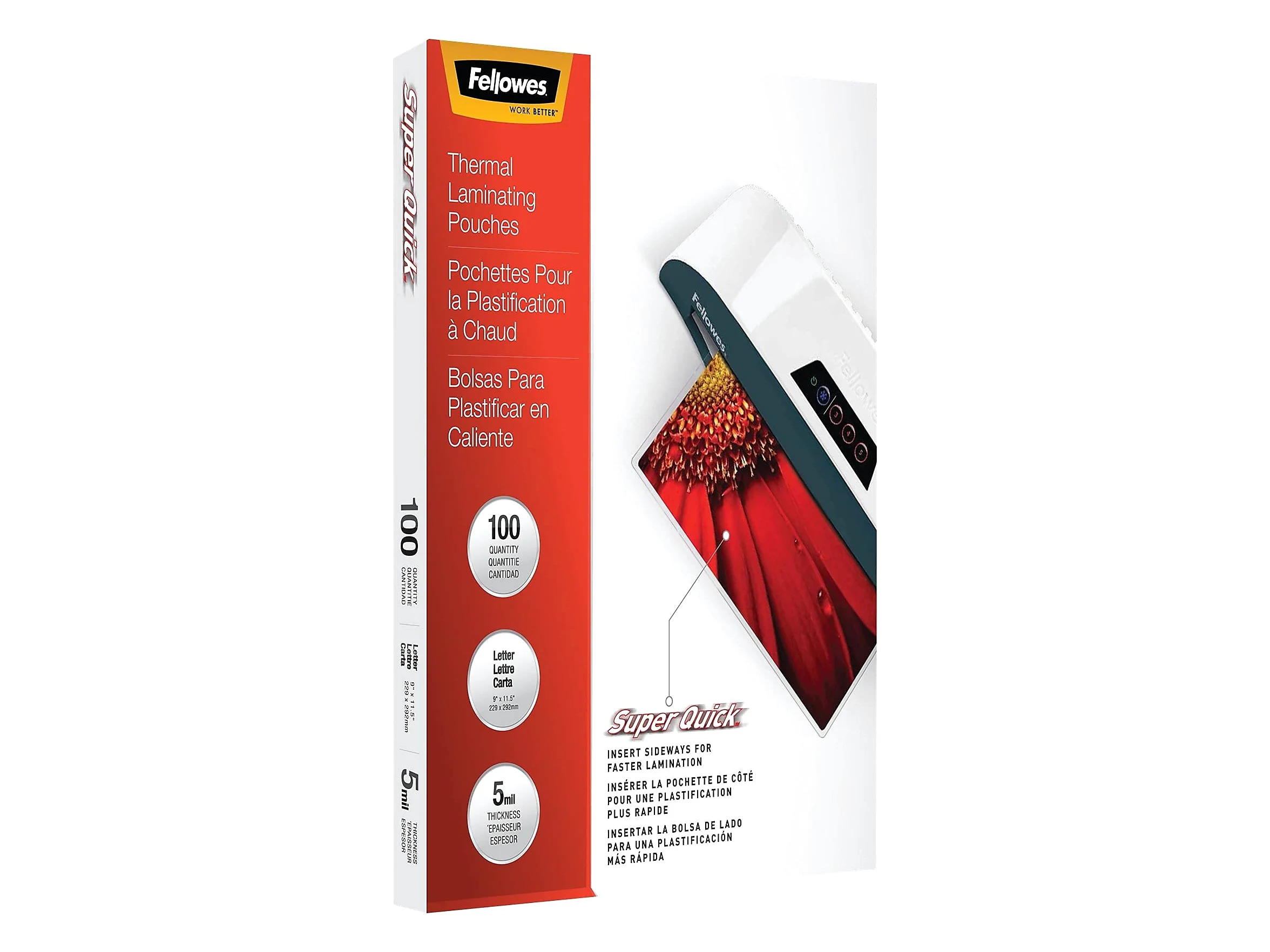 Fellowes Glossy SuperQuick Pouches 100pezzo(i) Pellicola per plastificatrice
