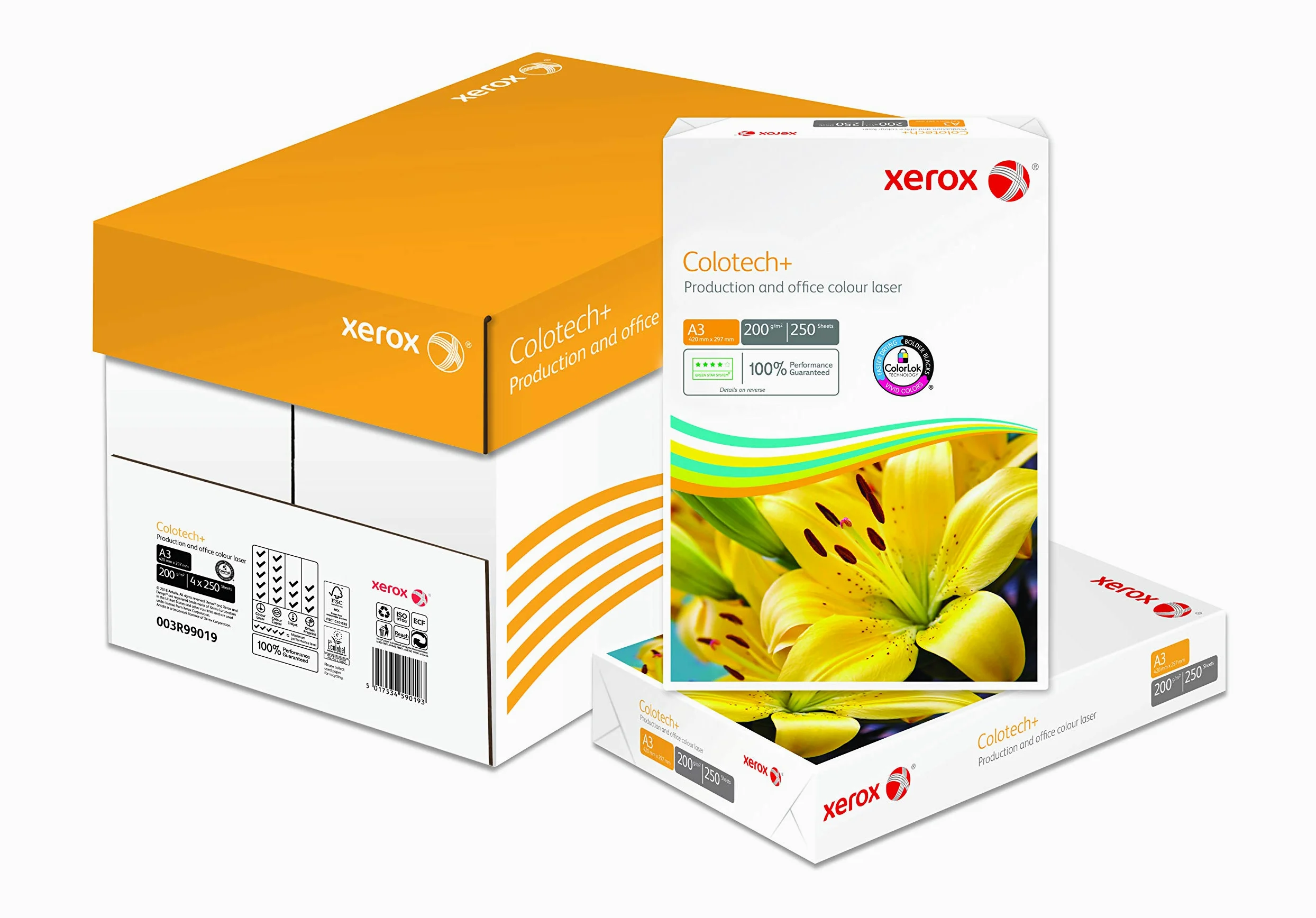Xerox Colotech+ 003R99019 - Carta per stampa digitale, formato A3, 200 g/m², 4 x 250 fogli