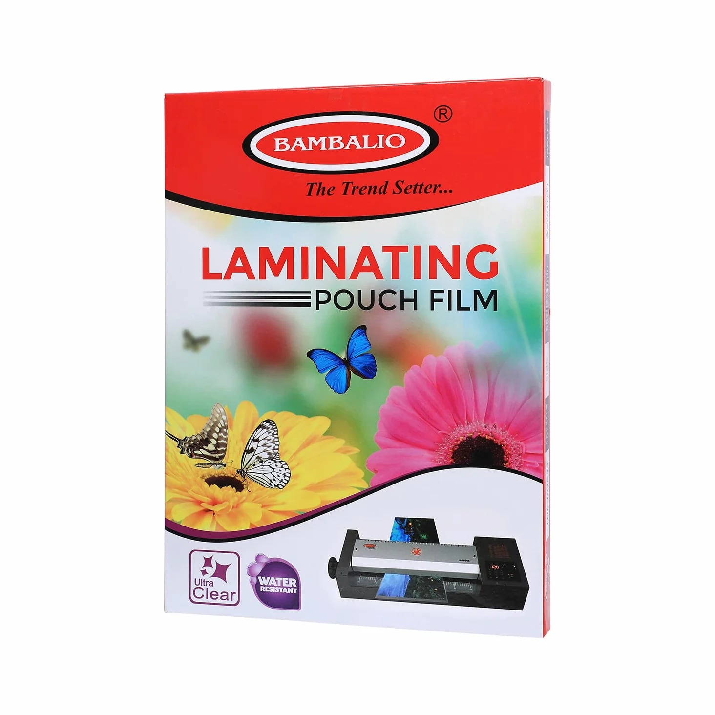 Bambalio Buste per plastificatrice termica professionale, 225 x 310 mm, formato A4, 125 micron/100 fogli, LAM-125